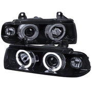 1992-1998 BMW E36 3 Series Coupe/Sedan Dual Halo Projector Headlights Smoke