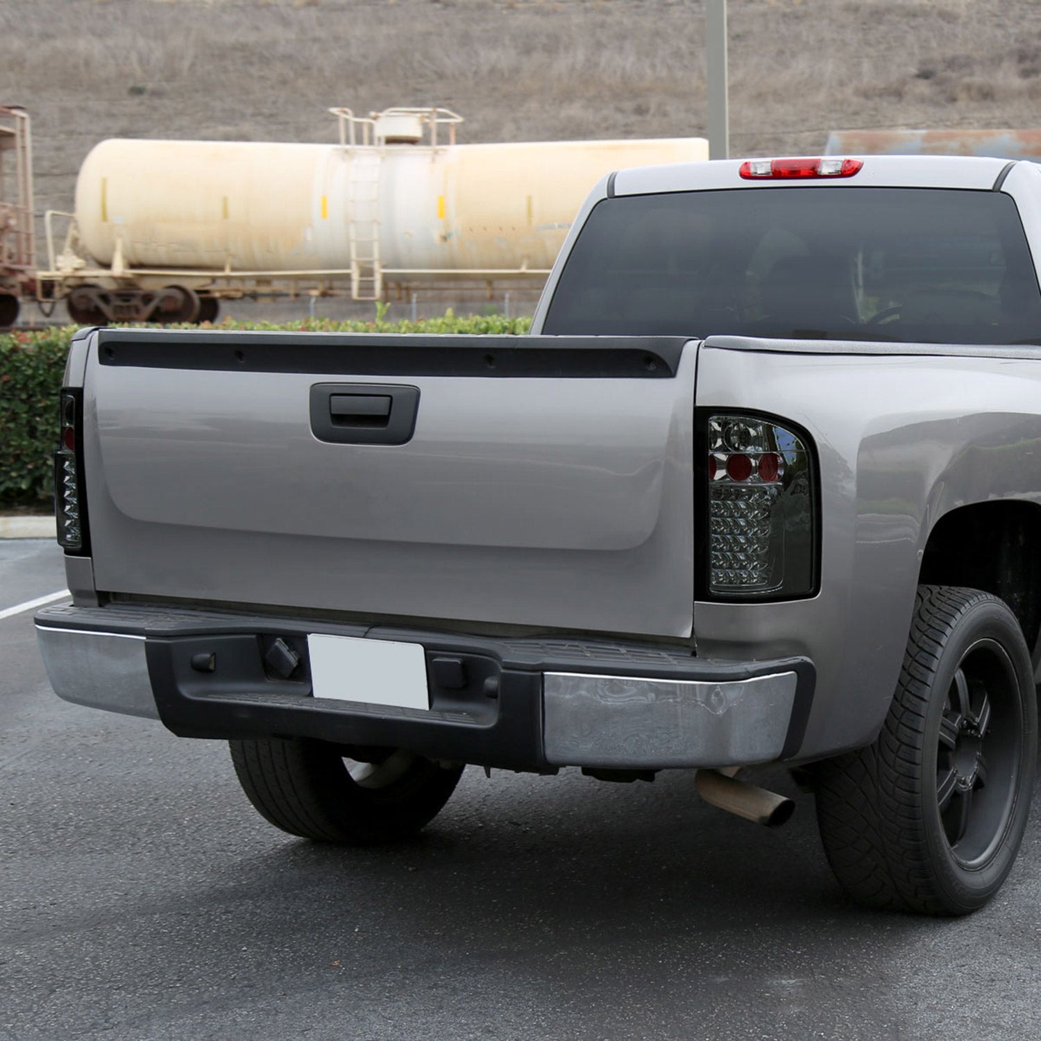 2007-2014 Chevrolet Silverado LED Tail Lights Chrome Housing/Smoke Lens