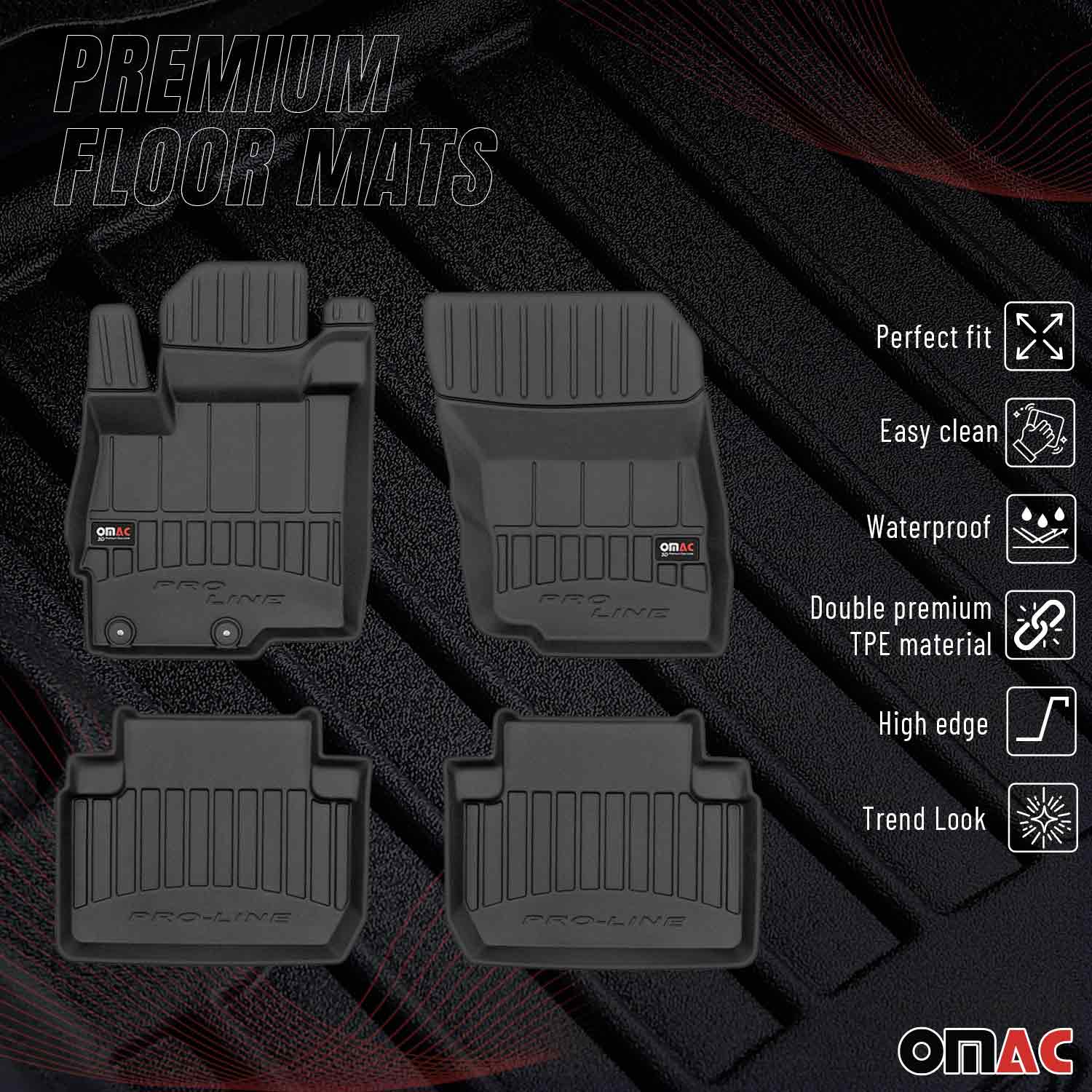 2018-2024 Mitsubishi Eclipse Cross Premium Floor Mats Liners Full Set All Weather Heavy Duty