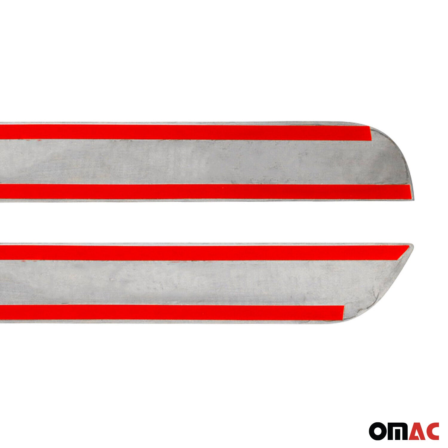 Door Sill Scuff Plate Protector Sport Universal Stainless Steel Chrome 2 Pcs