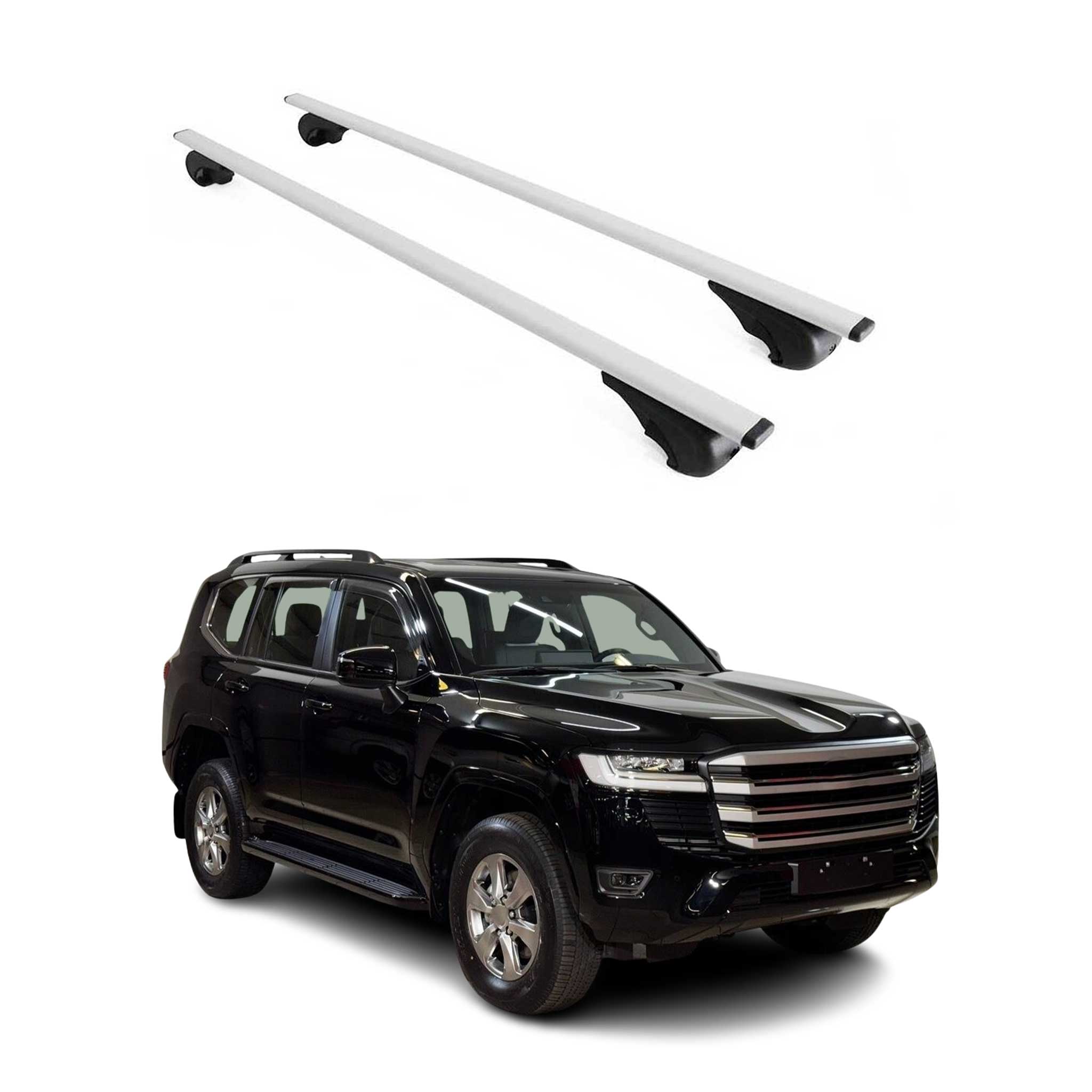 2024-2025 Toyota Land Cruiser J250 Roof Rack Cross Bars Carrier Silver