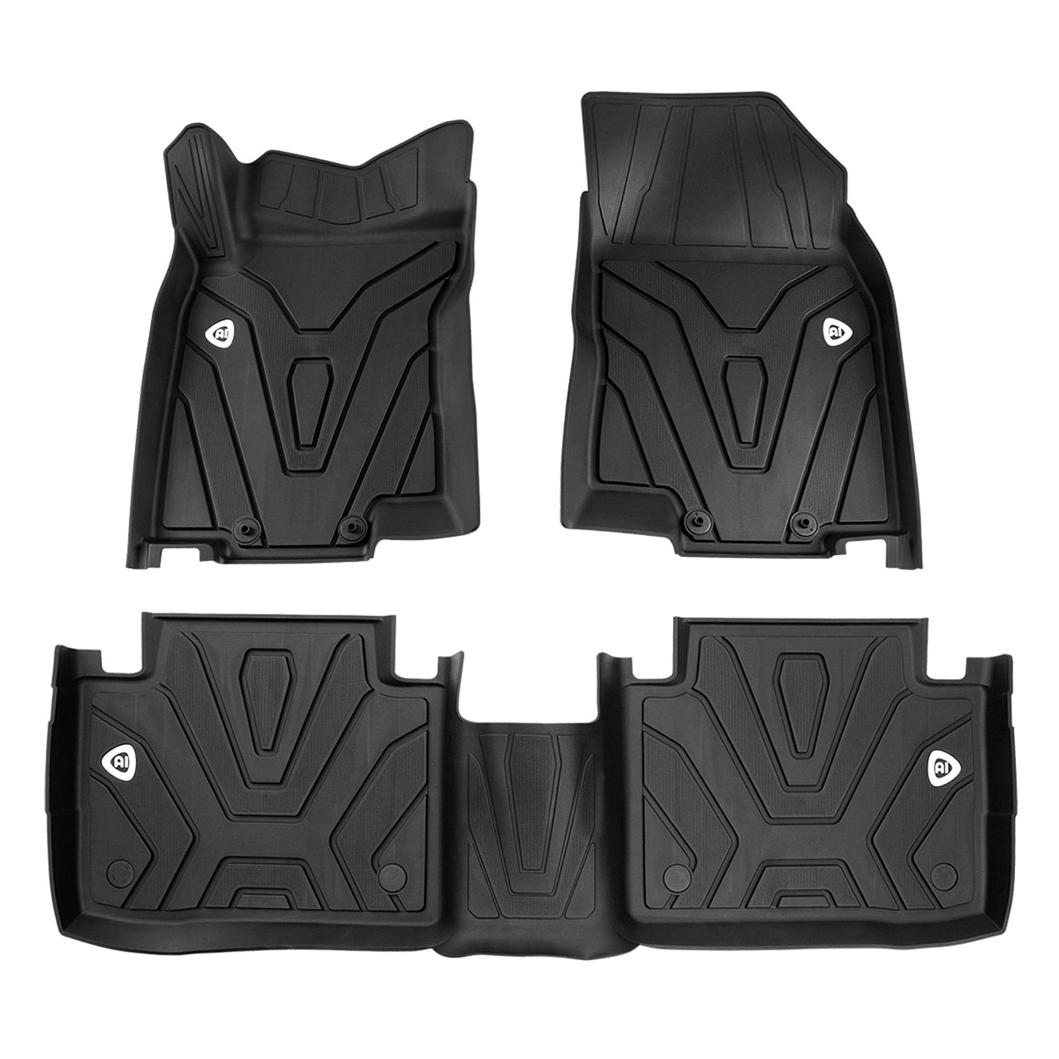 2014-2020 Nissan Rogue All Weather Floor Mats Liner TPE 3Pcs Black