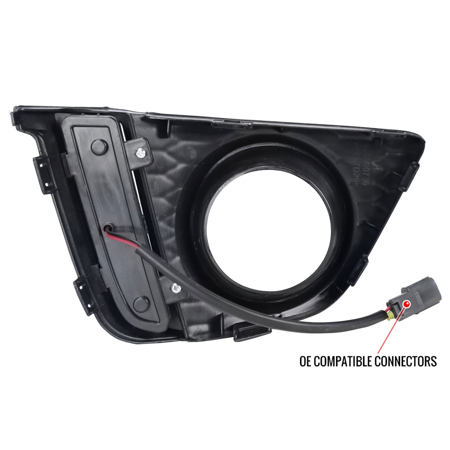 2015-2017 Honda Fit 12V/55W H11 Fog Lights w/ LED Light Strip Chrome/Clear