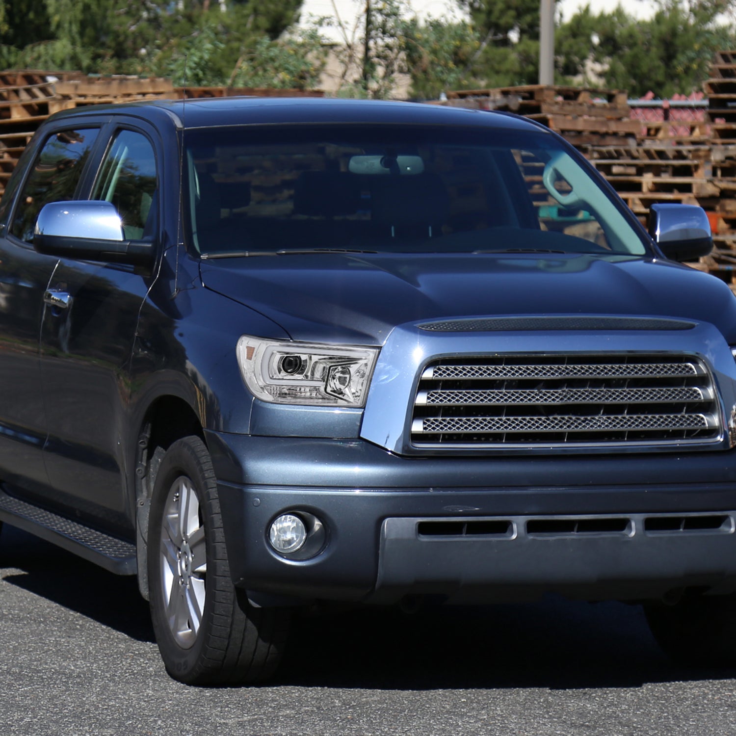 2007-2013 Toyota Tundra/ 2008-2017 Sequoia LED C-Bar Projector Headlights Chrome