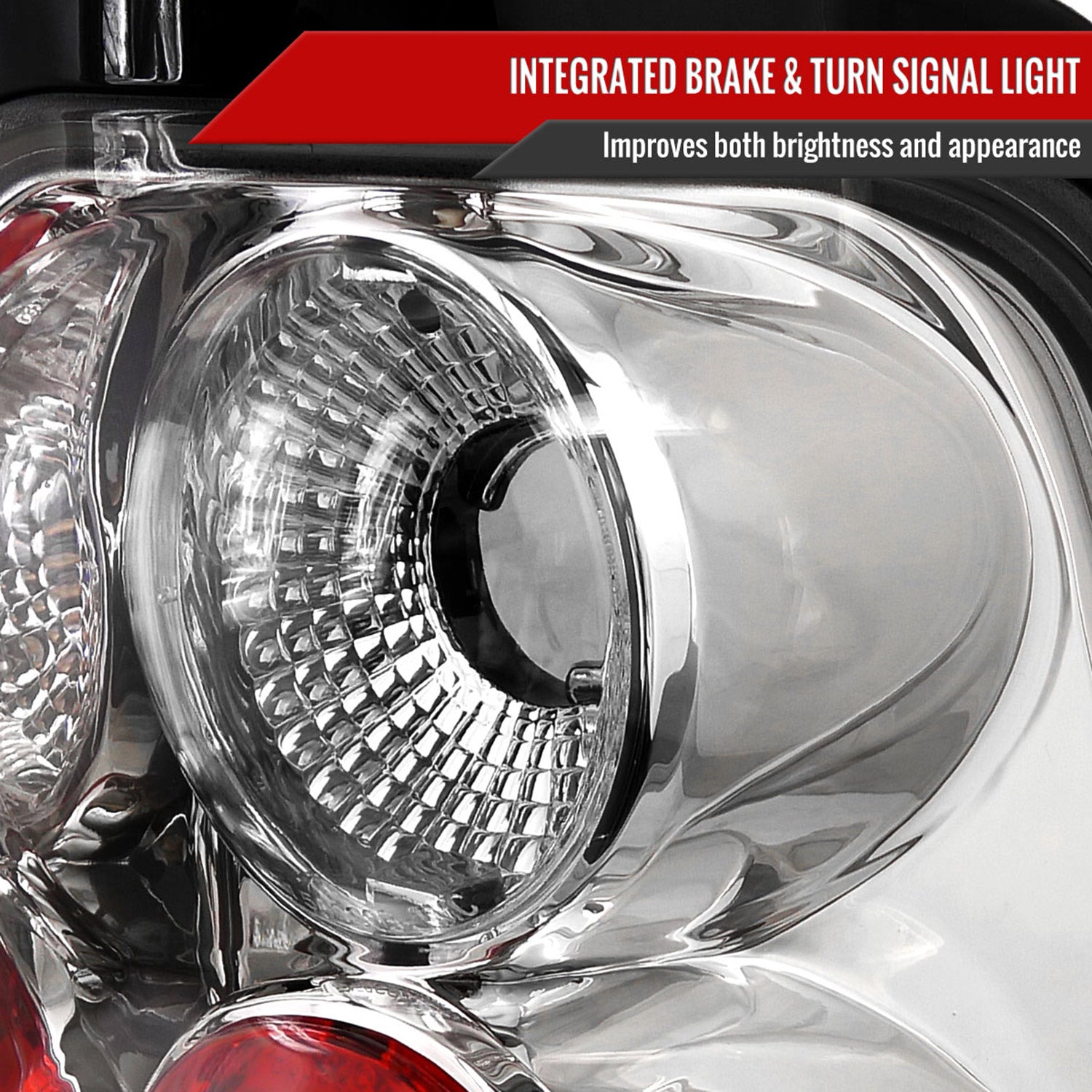 1994-2002 Dodge RAM Tail Lights Chrome Housing/Clear Lens