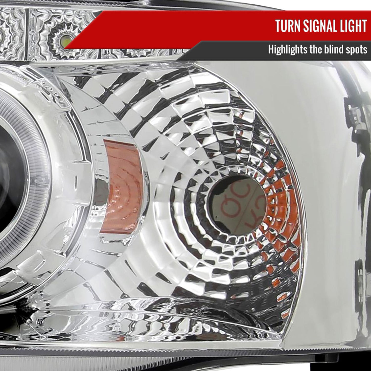 2005-2007 Ford Escape Dual Halo Projector Headlights SMD LED Light Chrome