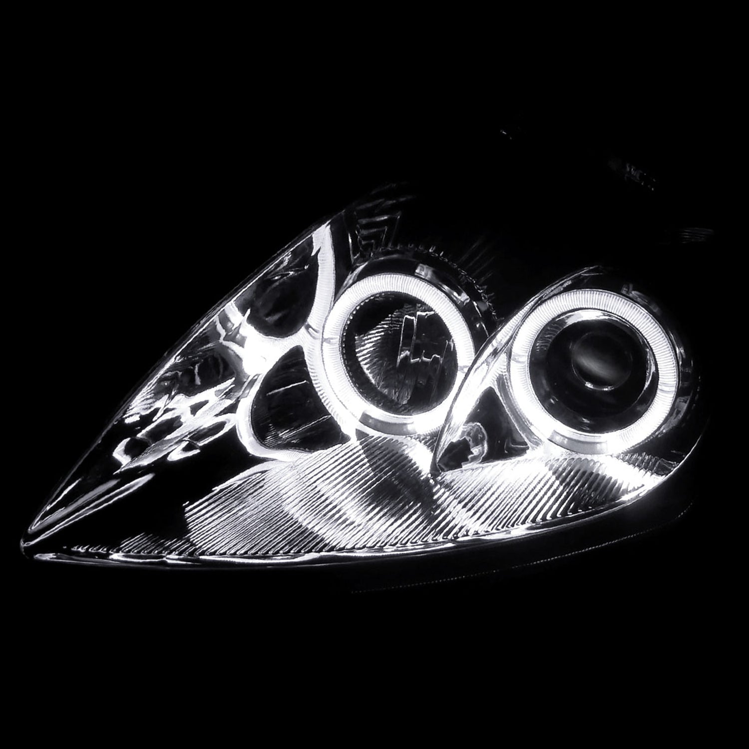 2000-2005 Mitsubishi Eclipse Dual Halo Projector Headlights Chrome/Clear Lens