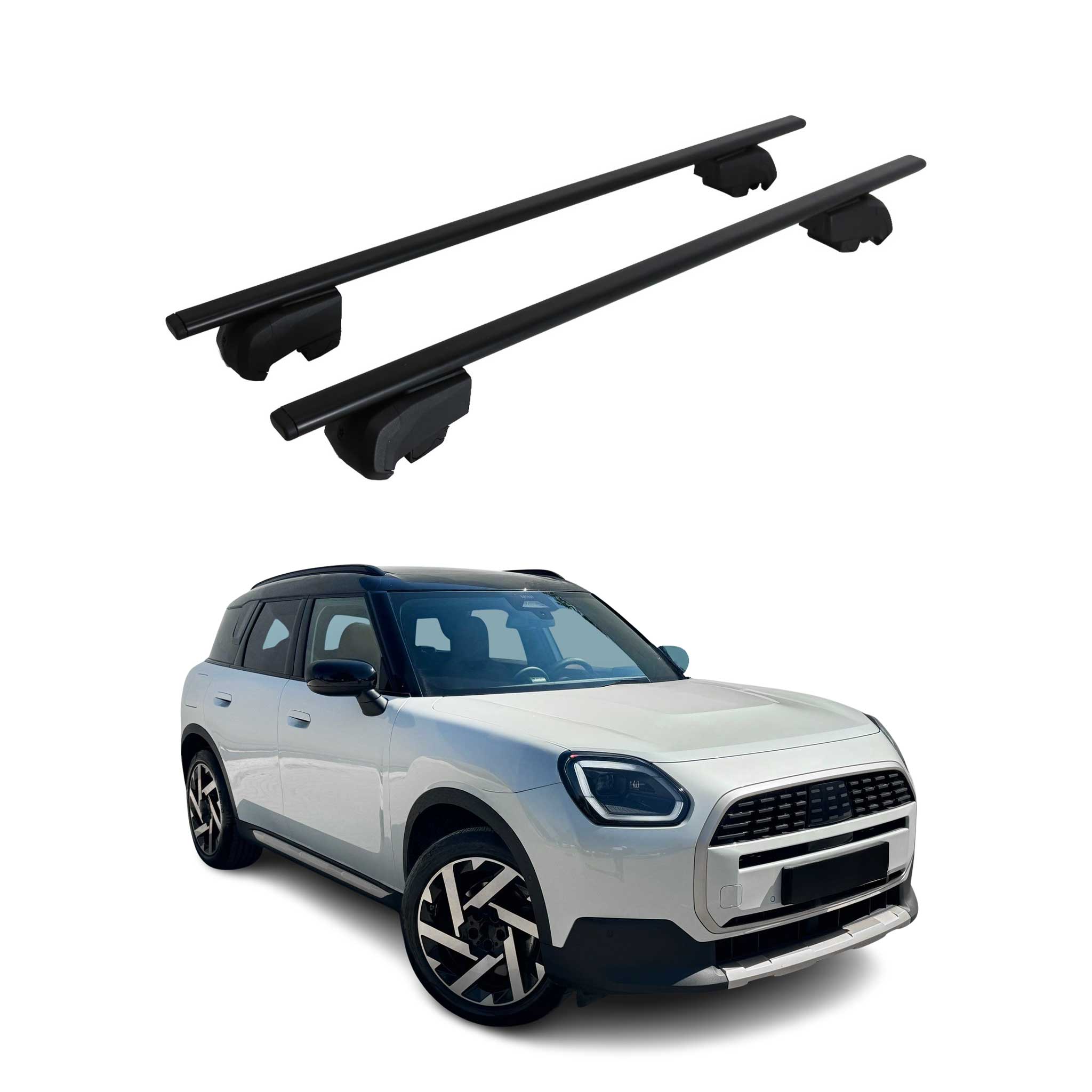 Top Roof Racks Cross Bars Luggage Carrier for Mini Countryman 2025-2026 2x Black