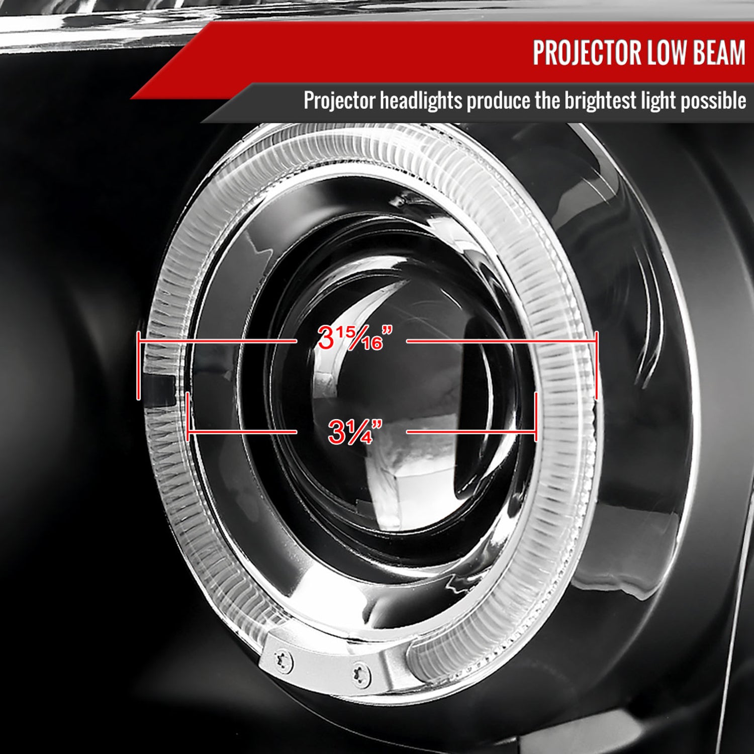 2004-2015 Nissan Titan/ 04-2007 Armada Dual Halo Projector Headlights Matt Black