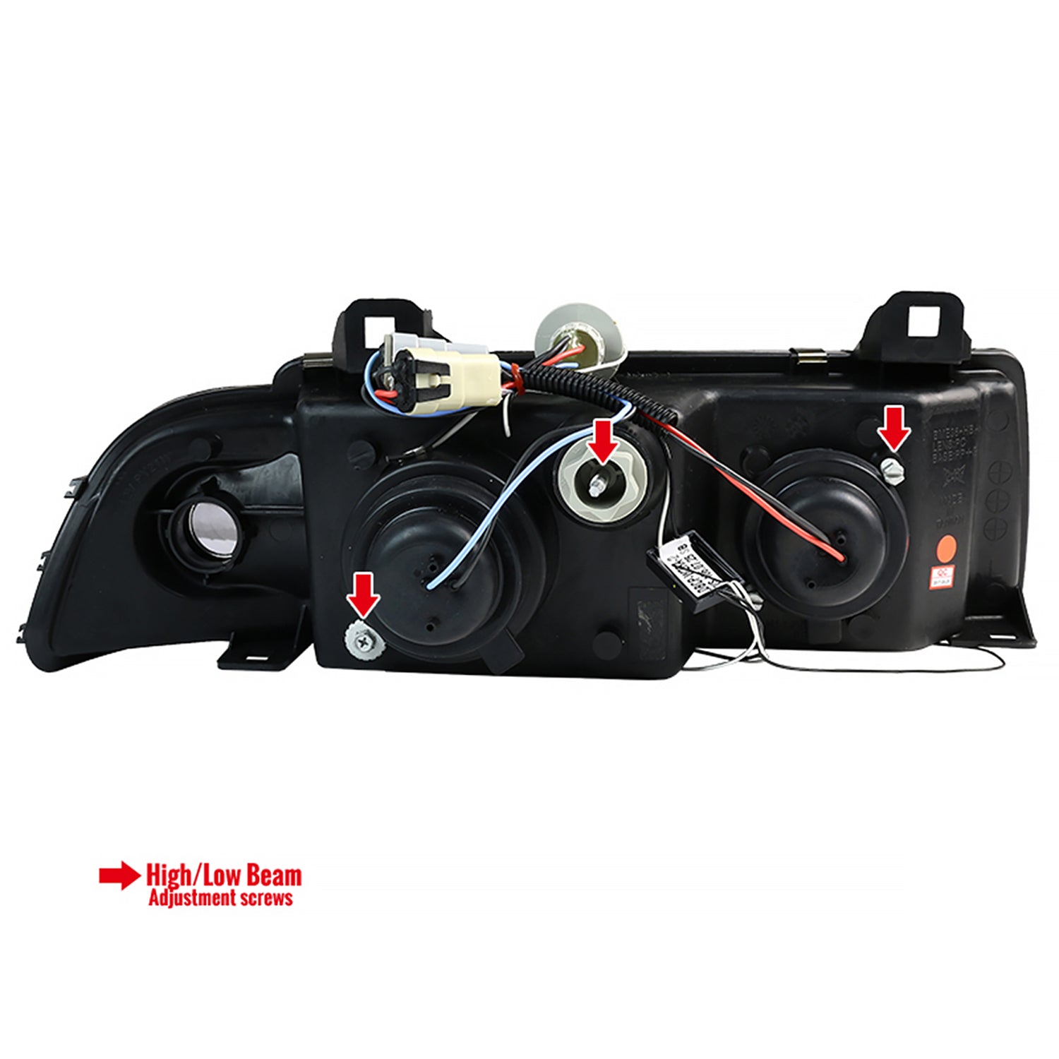 1992-1998 BMW E36 3 Series Coupe/Sedan Dual Halo Projector Headlights Smoke