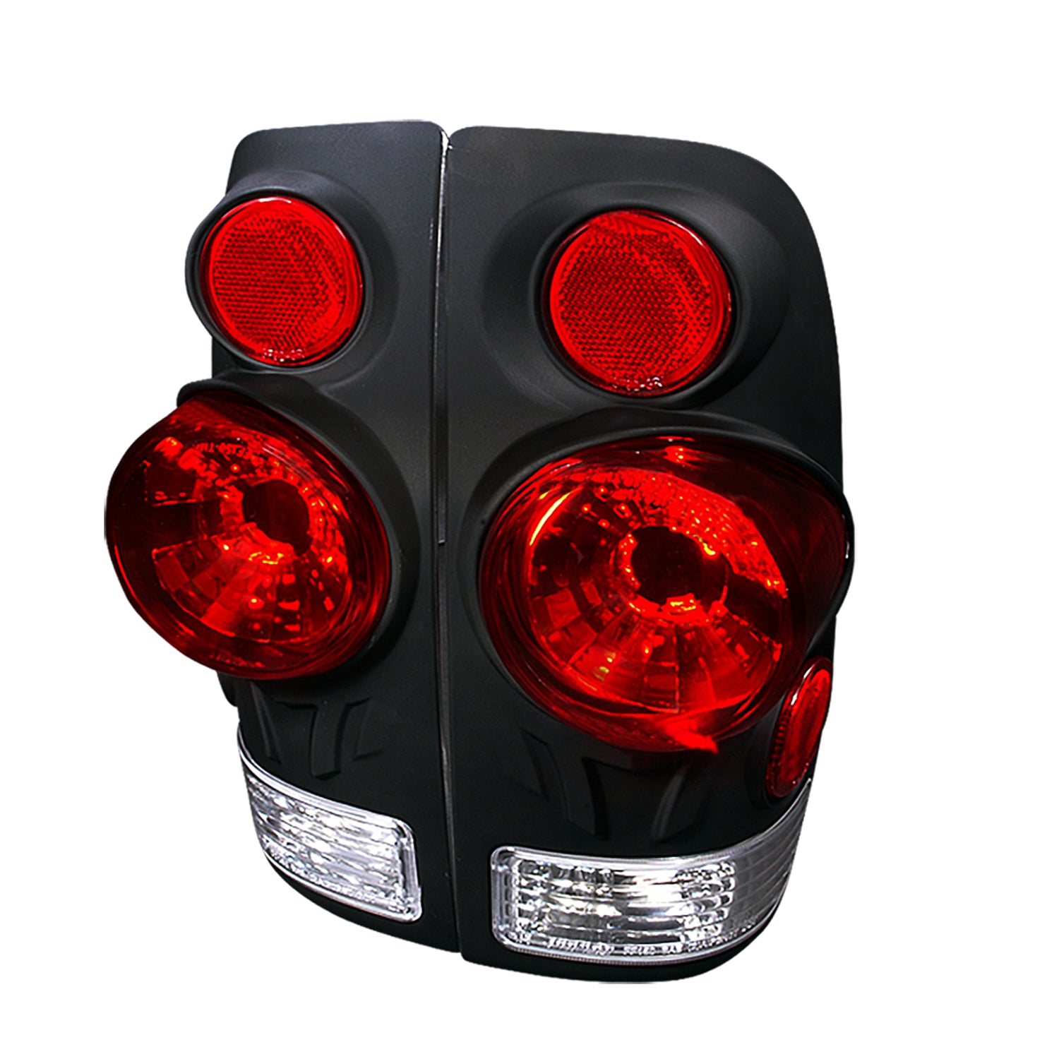 1997-2007 Ford F-150/F-250/350/450/550 Retro Tail Lights Matt Black/Clear
