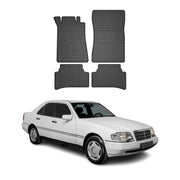 1995-2000 Mercedes C Class W202 Floor Mats Liners Full Set All Weather Rubber Black
