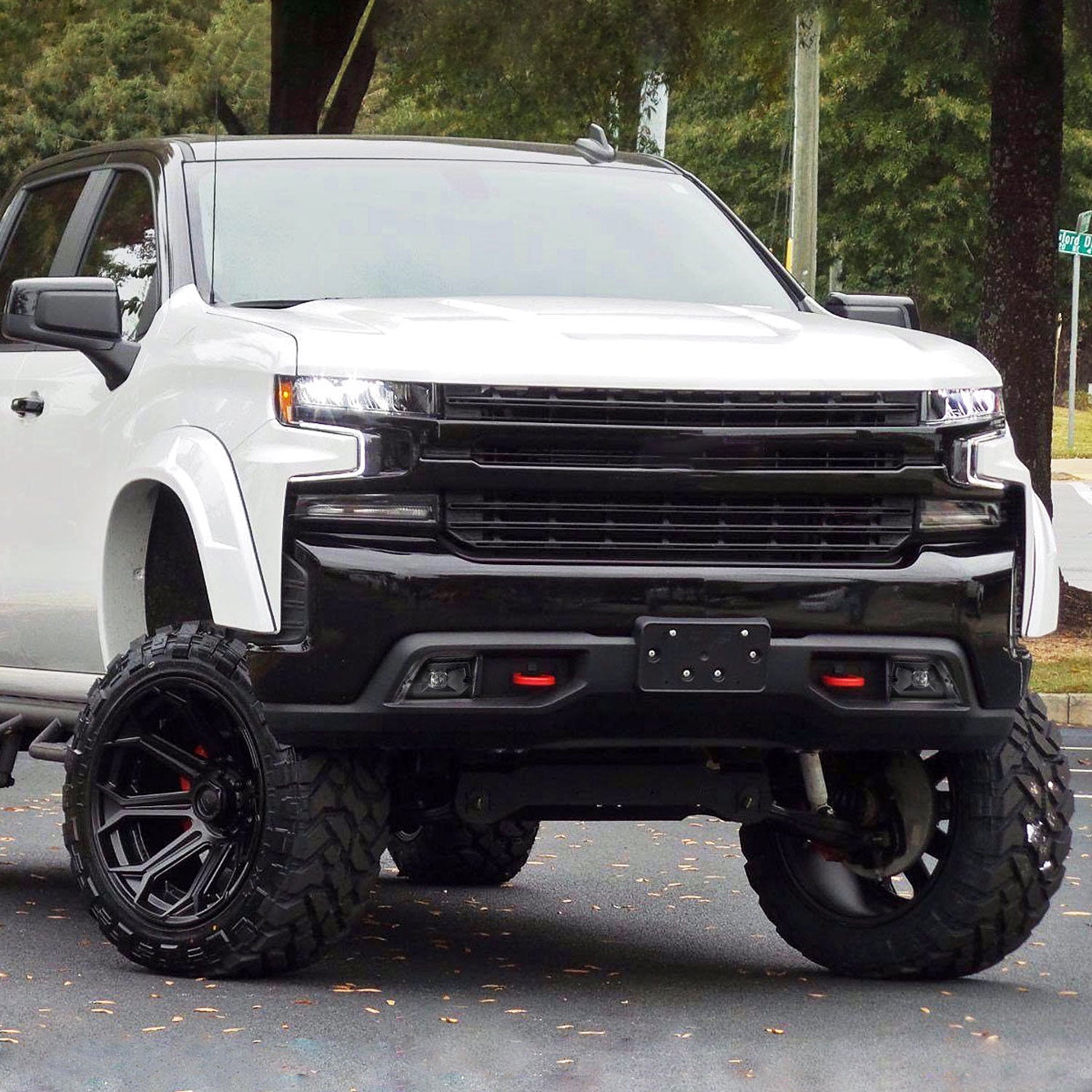 2019-2022 Chevy Silverado 1500/2500HD/3500HD LED Fog Lights Kit Matt Black