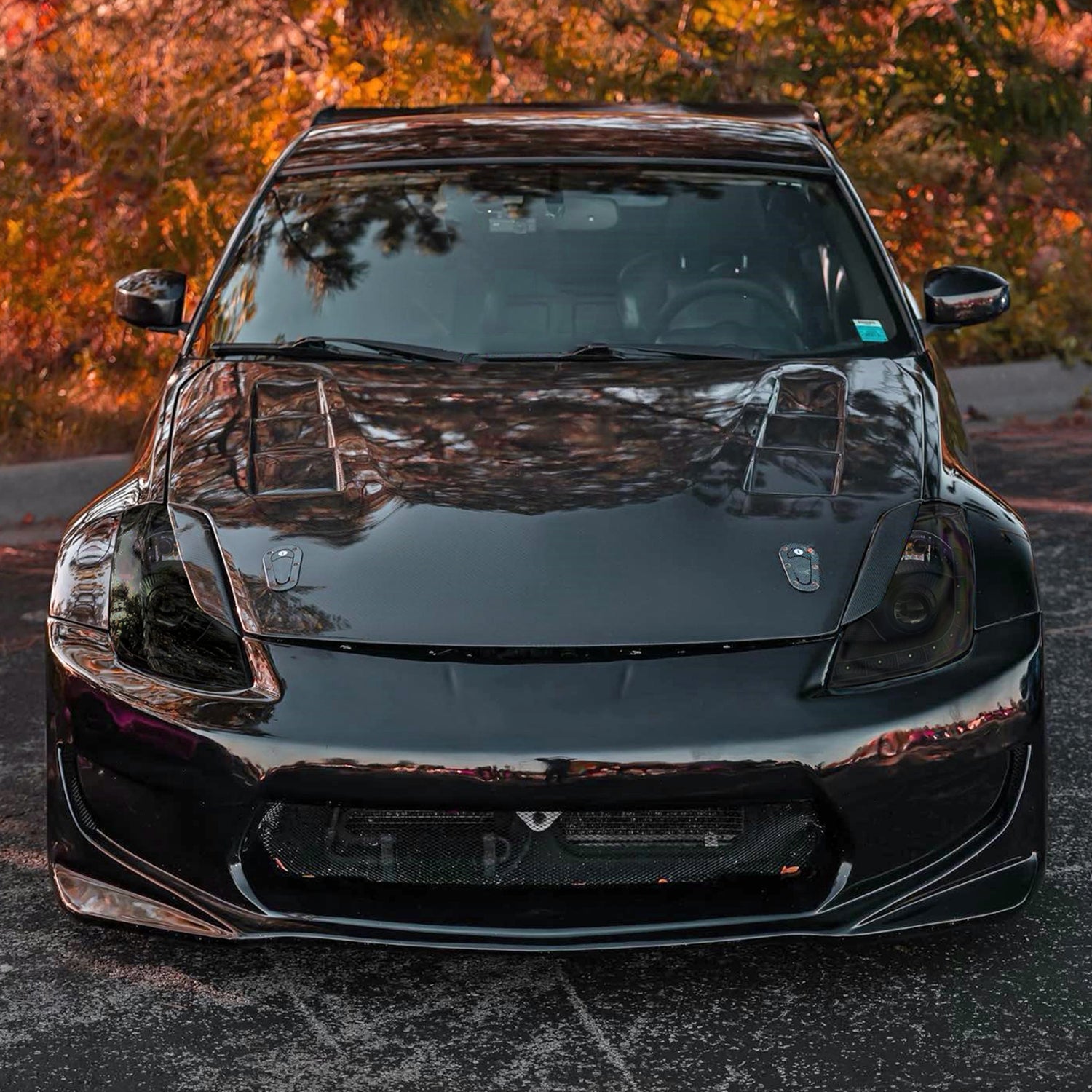 2006-2009 Nissan 350Z SMD LED Light Strip Projector Headlights Black/Smoke