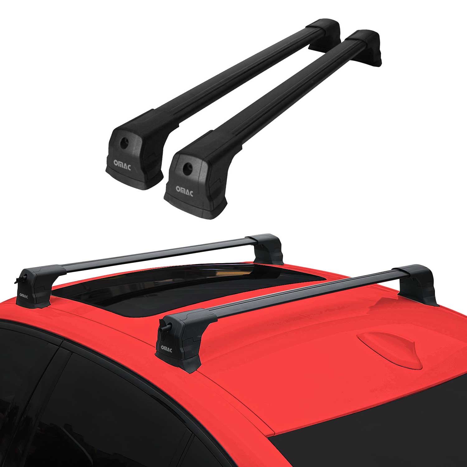 2006-2011 Mercedes B Class W245 Roof Rack Cross Bars Black