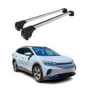 Aluminium Roof Racks Cross Bars Carrier for Volkswagen ID.4 2021-2026 Gray 2Pcs