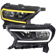 2019-2023 Ford Ranger XL XLT Factory Replacement Headlights LED Signal Black