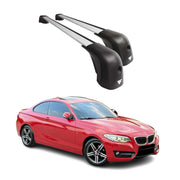 2014-2021 BMW 2 Series F22 Coupe Roof Racks Cross Bars Silver