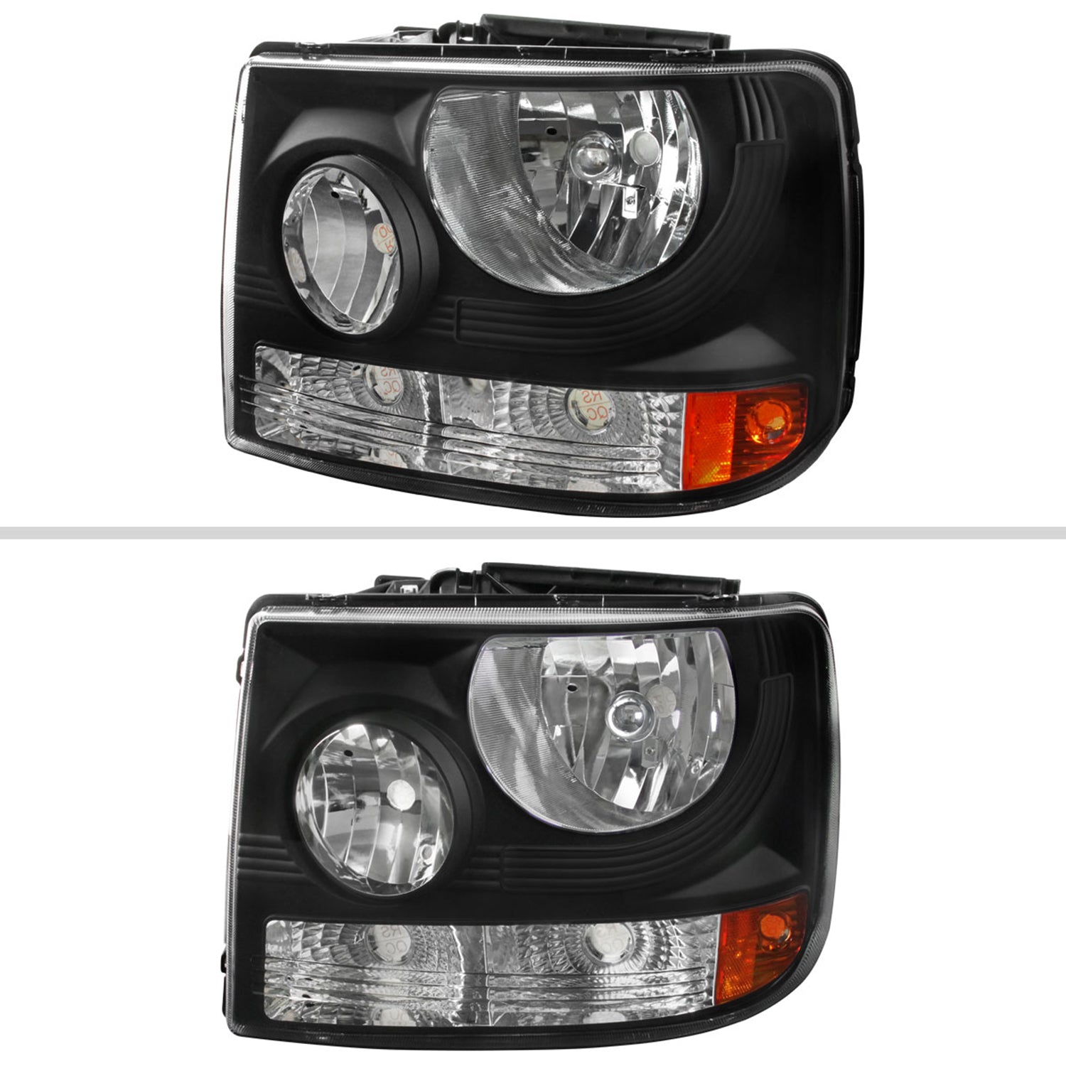 1999-2002 Chevy Silverado 1500 2500/Tahoe Suburban Factory Headlights Black