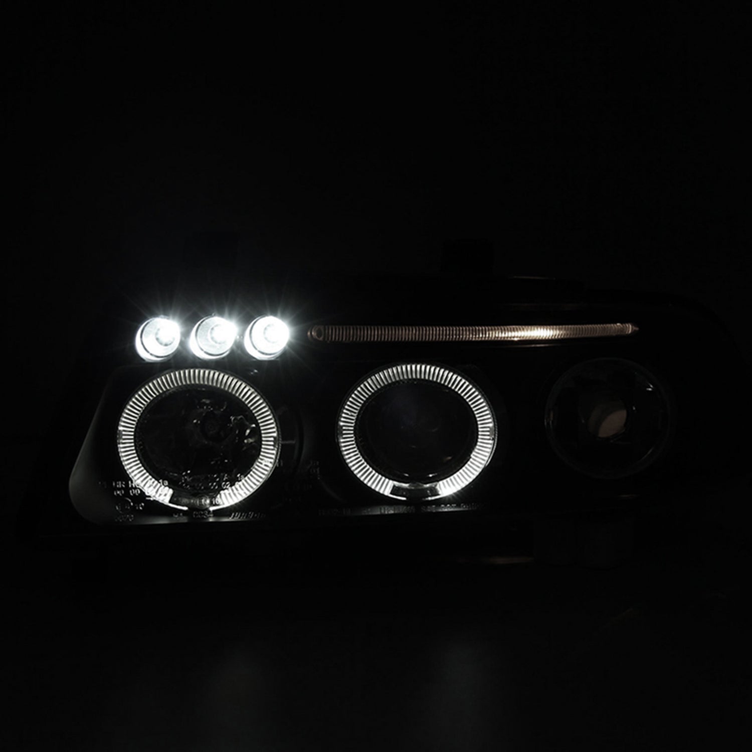 1999-2001 Audi A4/S4 Dual Halo Projector Headlights Matte Black/Clear Lens