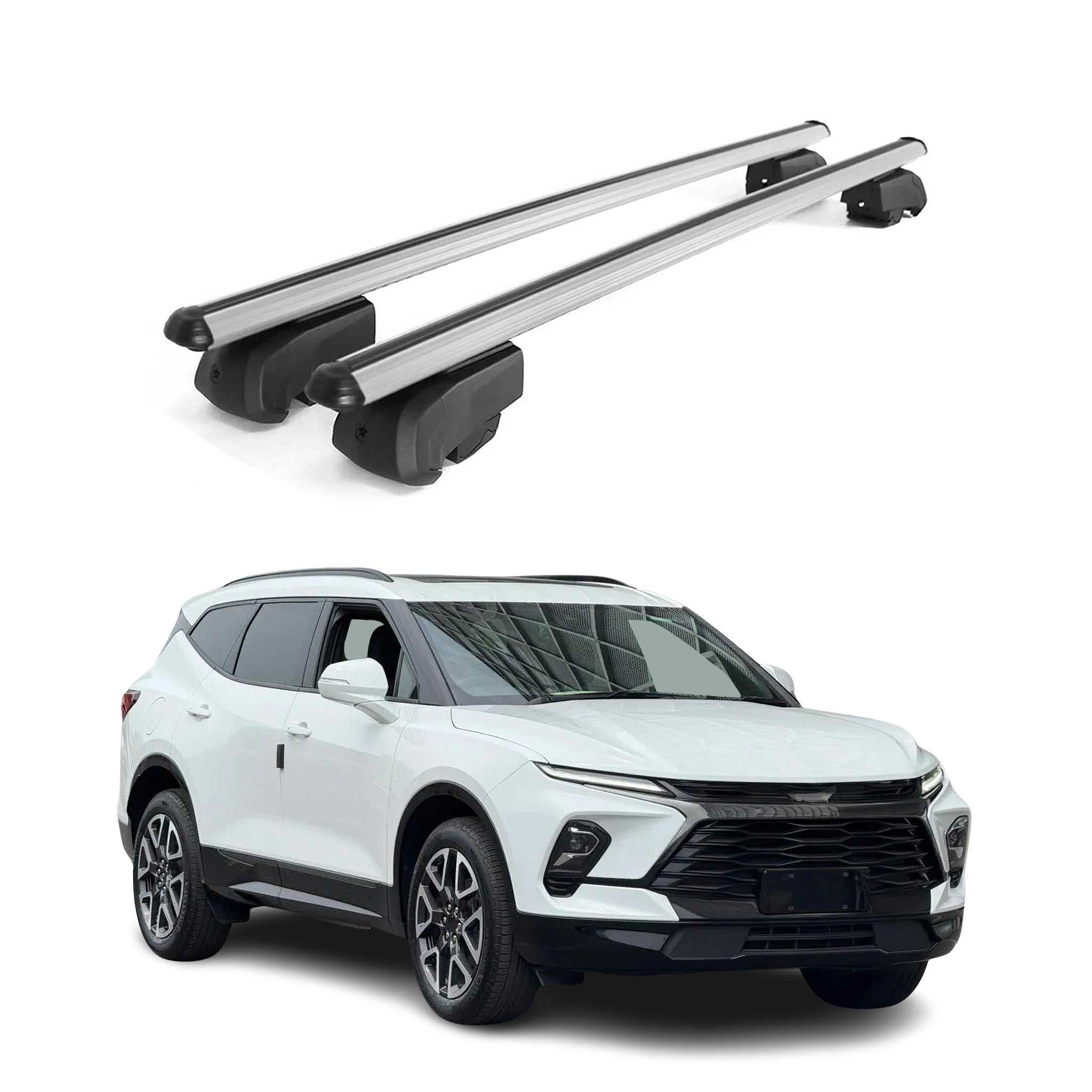 2024-2025 Chevrolet Blazer EV Roof Rack Cross Bars Luggage Carrier Silver 2Pcs