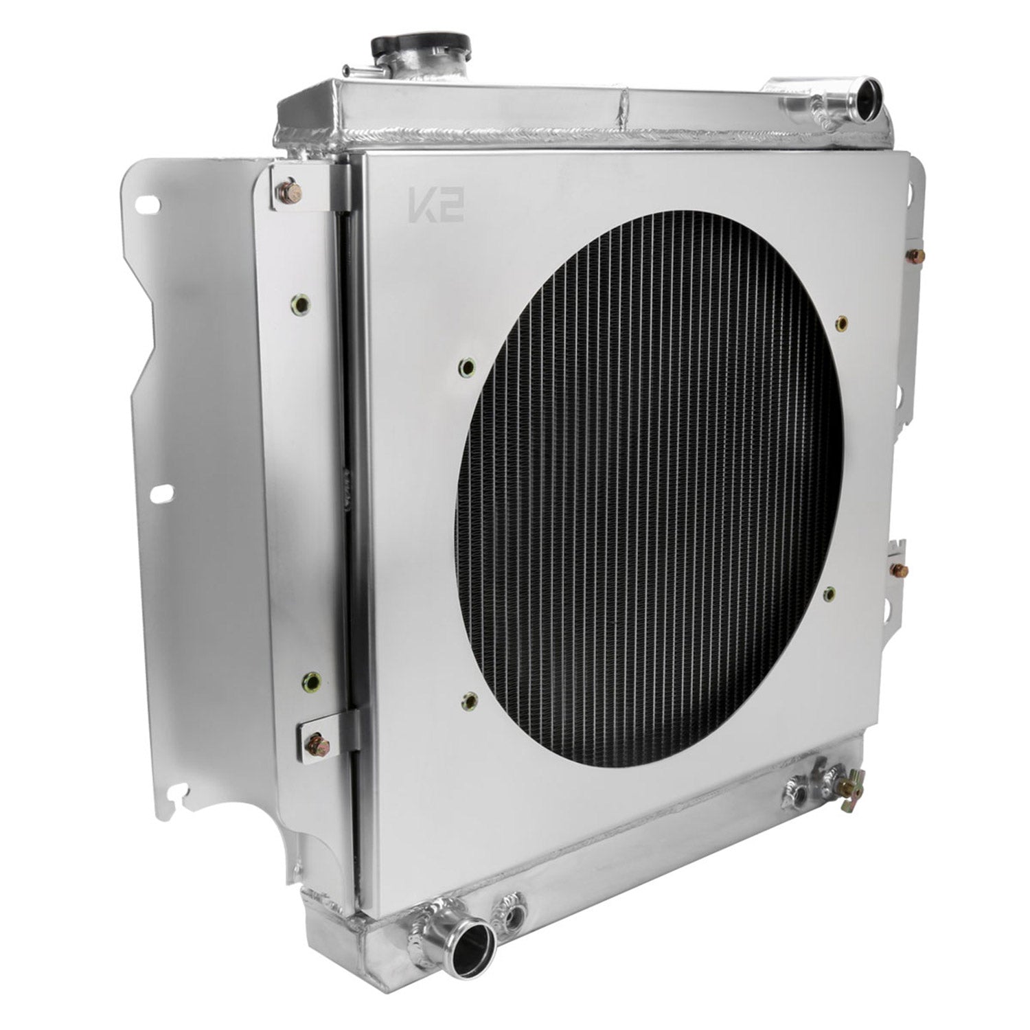 1987-2006 Jeep Wrangler TJ YJ 2.4L/4.2L 3-Row Radiator & Shroud Fan