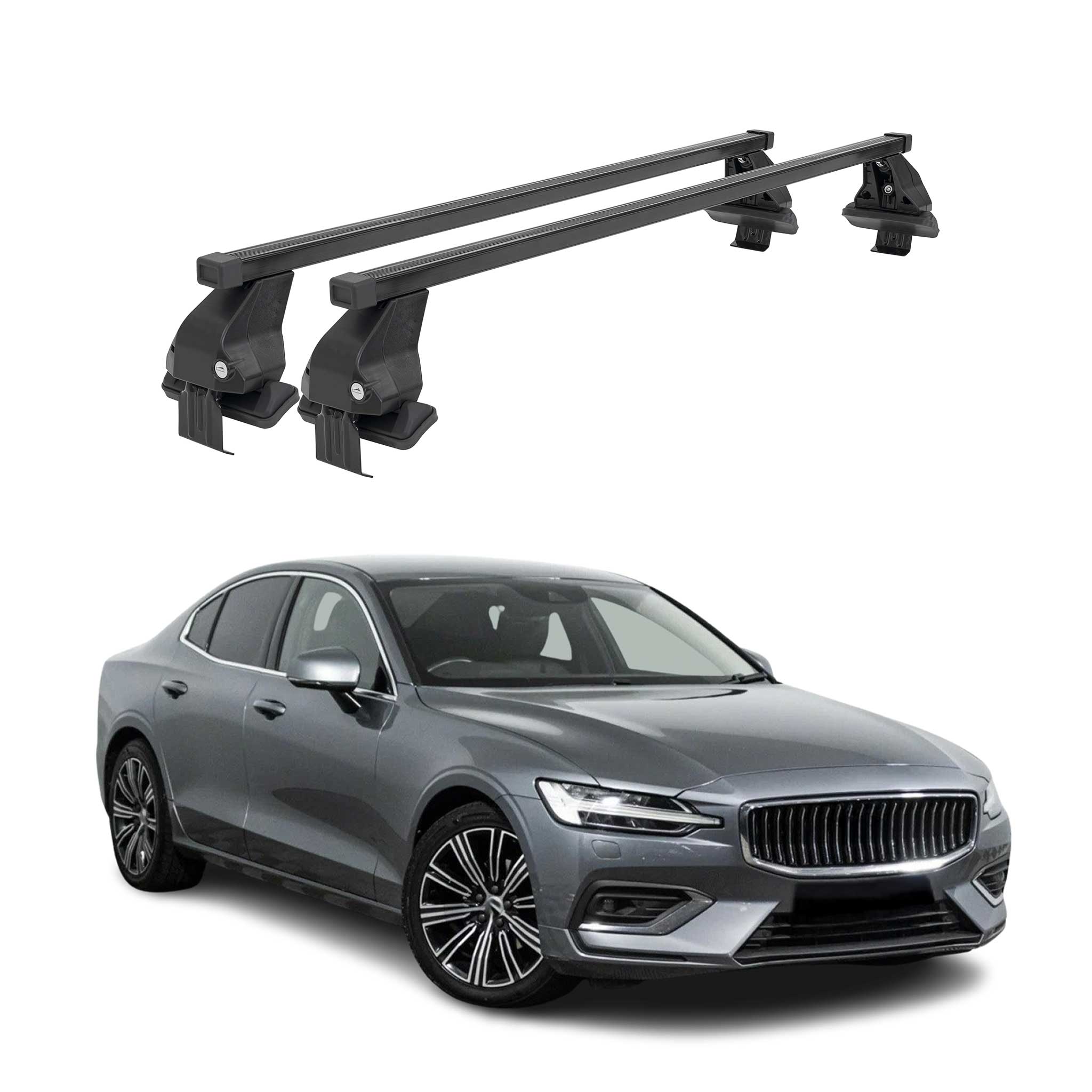 2019-2024 Volvo S60 Roof Rack Cross Bars Black