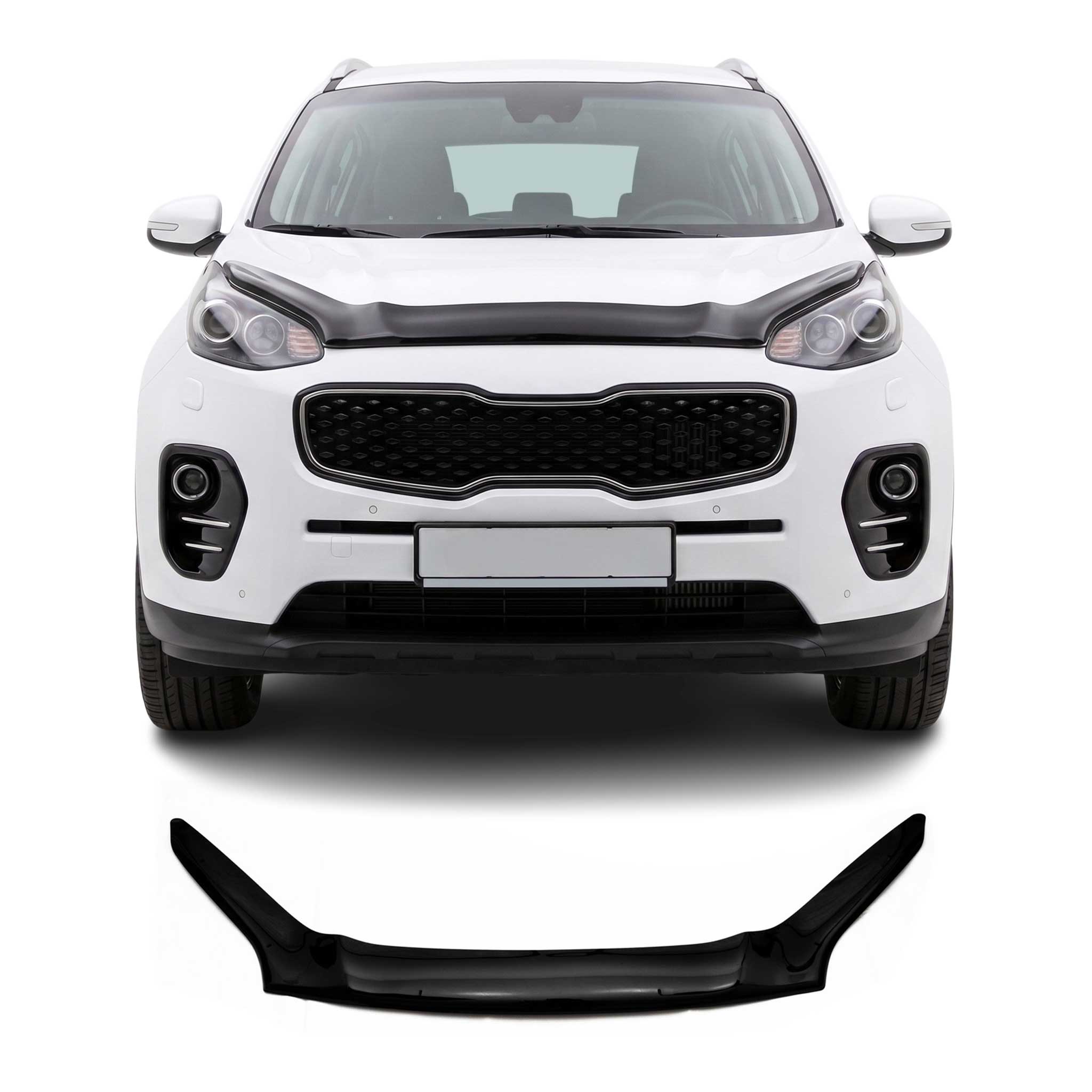 2017-2022 Kia Sportage Front Bug Shield Hood Deflector 1 Pc Smoke
