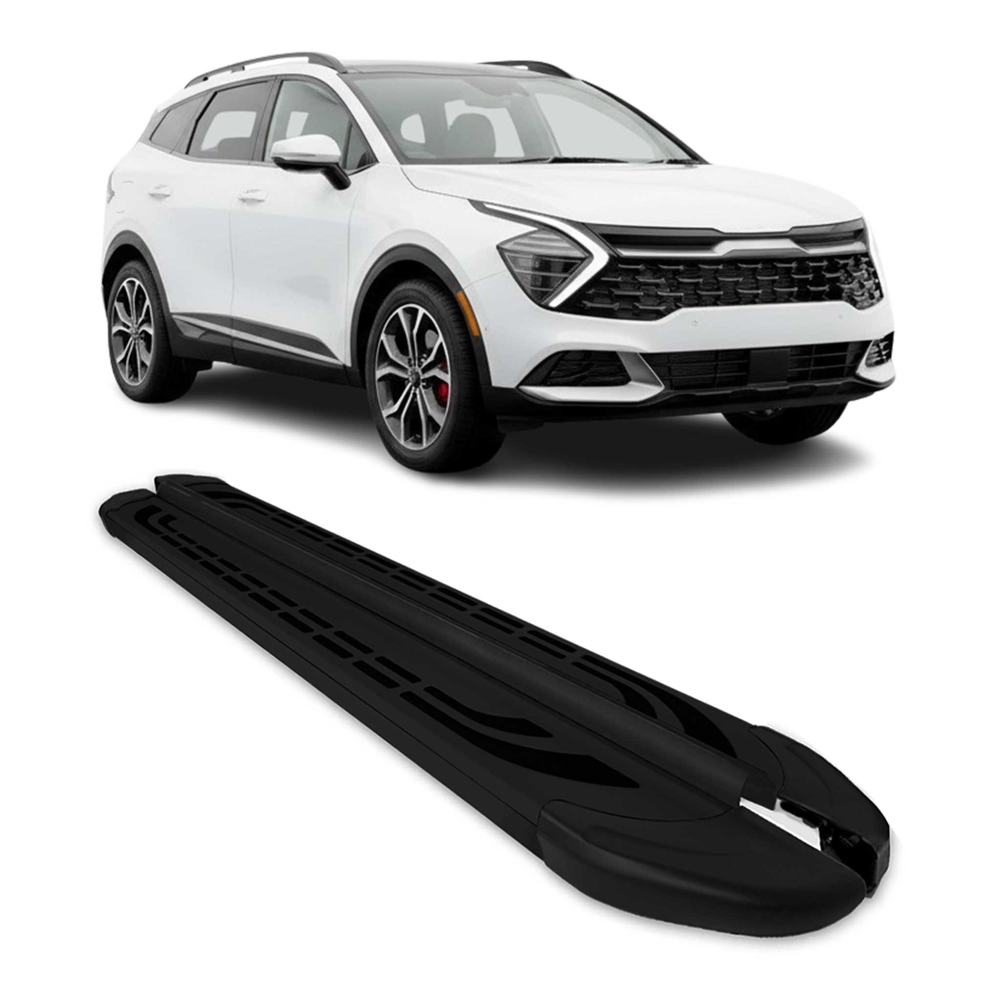 2023-2026 Kia Sportage Running Boards Side Steps Black
