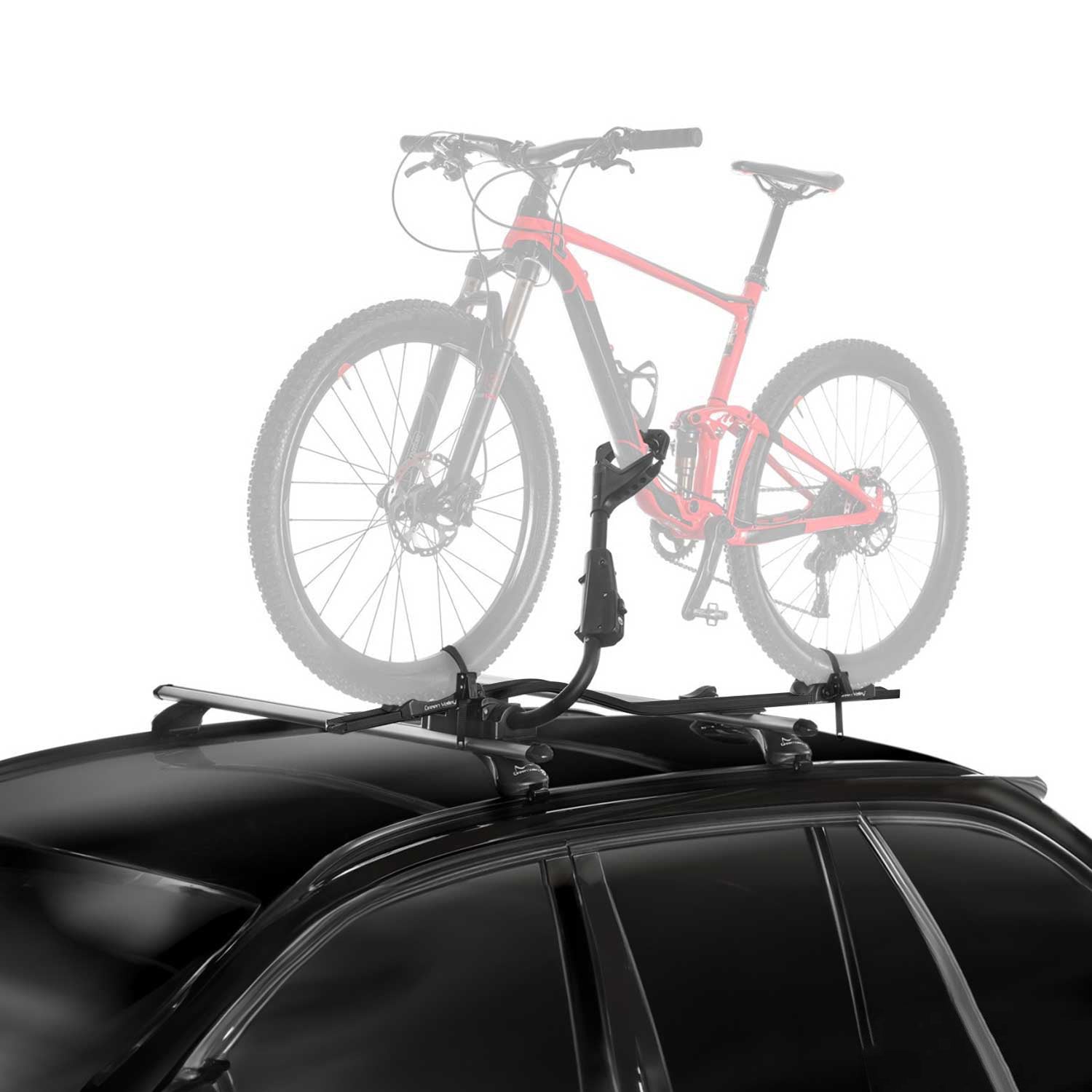 Car Rooftop Mount Bike Rack Carrier Bicycle Universal Lockable Black