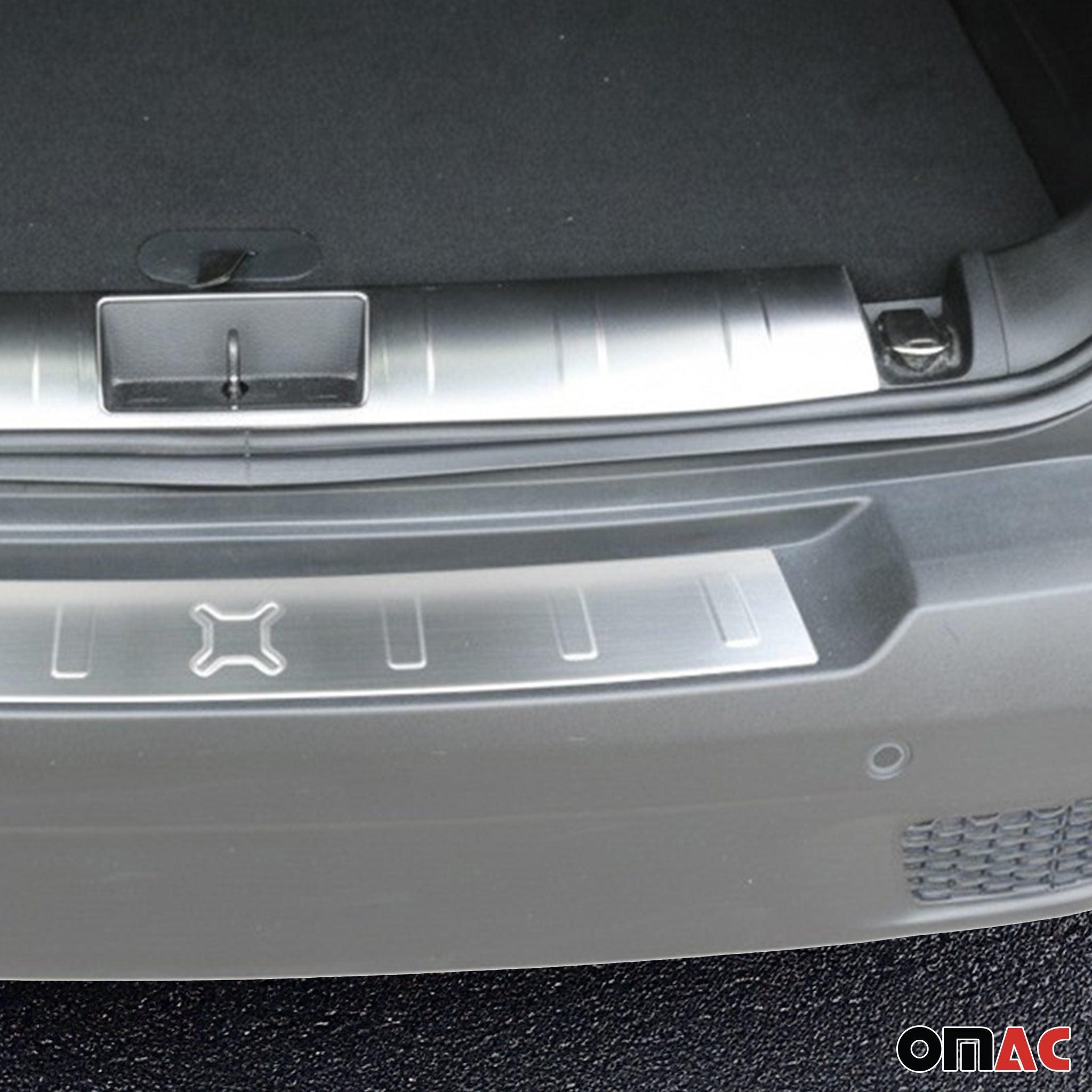 Rear Bumper Guard & Trunk Sill Cover Set for Jeep Renegade 2015-23 Steel Brushed