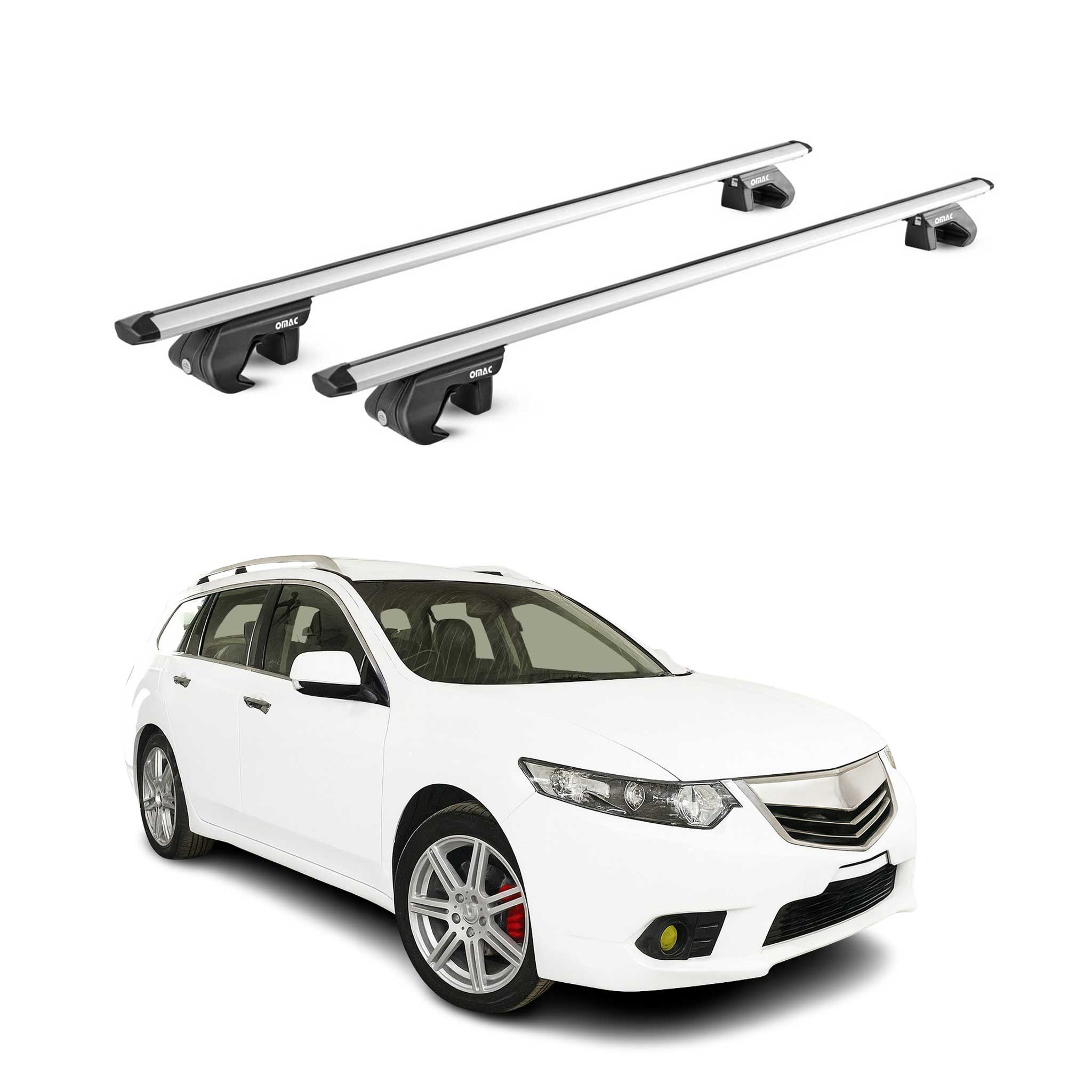 2011-2014 Acura TSX Roof Rack Cross Bars Silver Carrier 2 Pcs