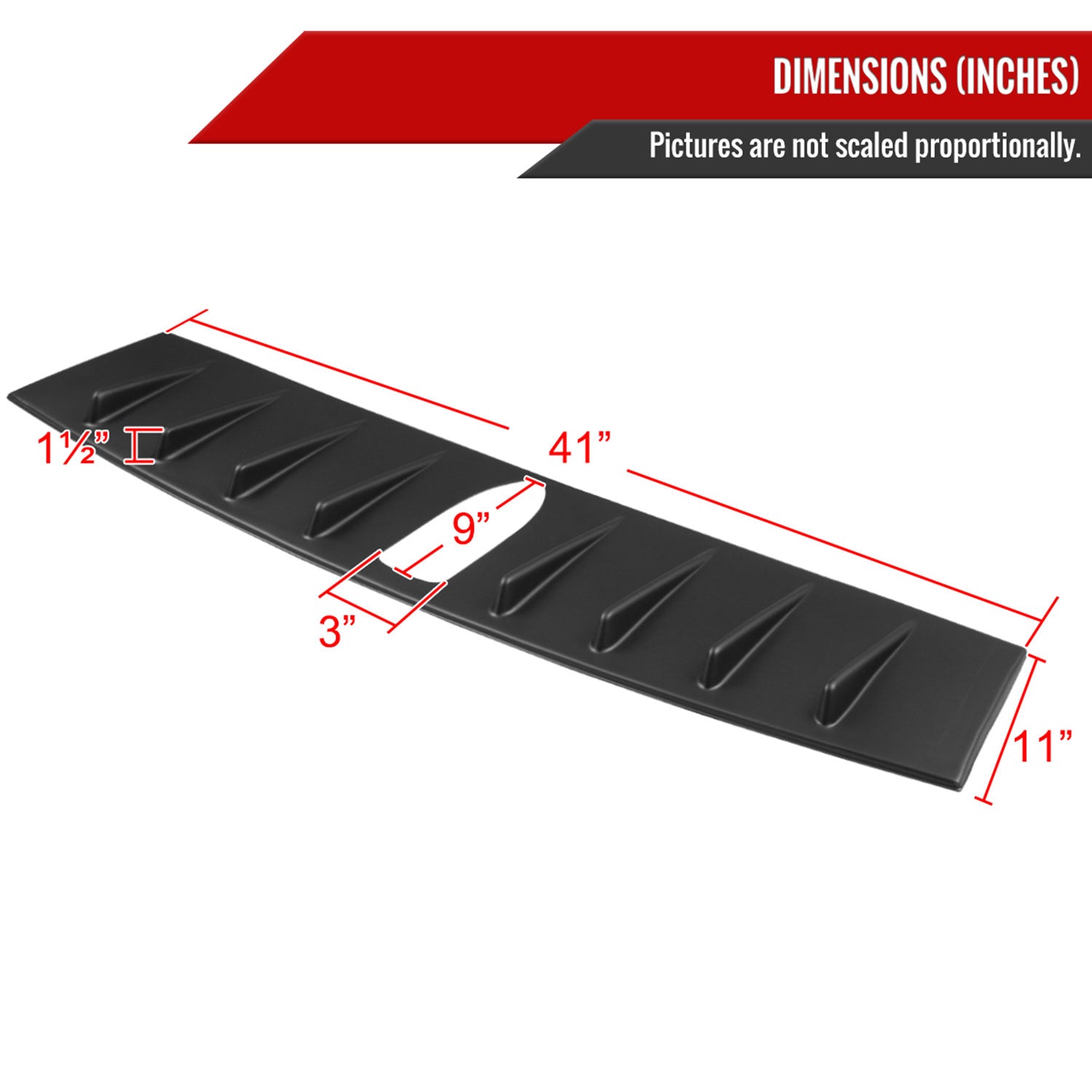 2015-2021 Subaru WRX/STI Matte Black ABS Shark Fin Style Rear Roof Spoiler