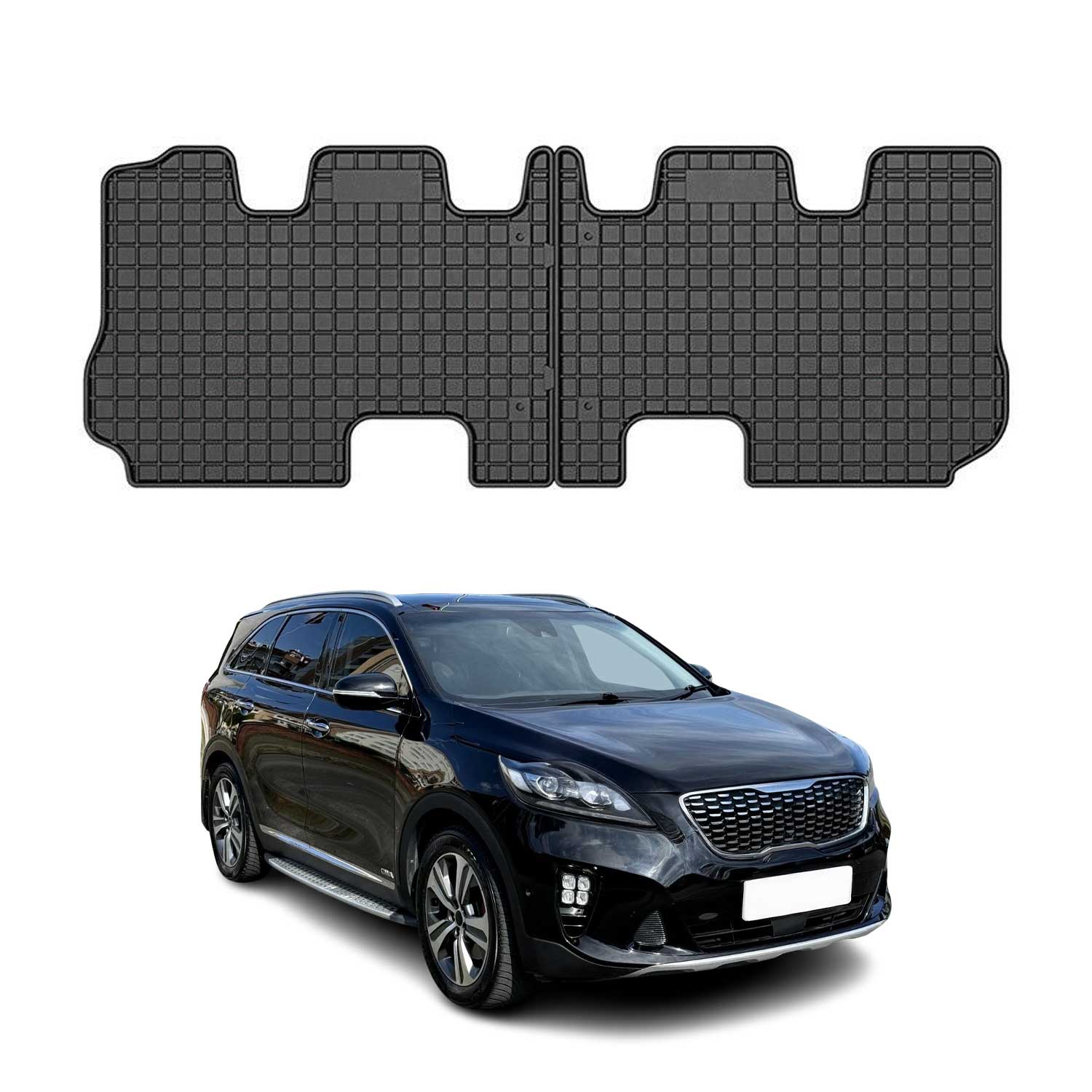2014-2018 Kia Sorento Floor Mats Liners Full Set All Weather Rubber Black
