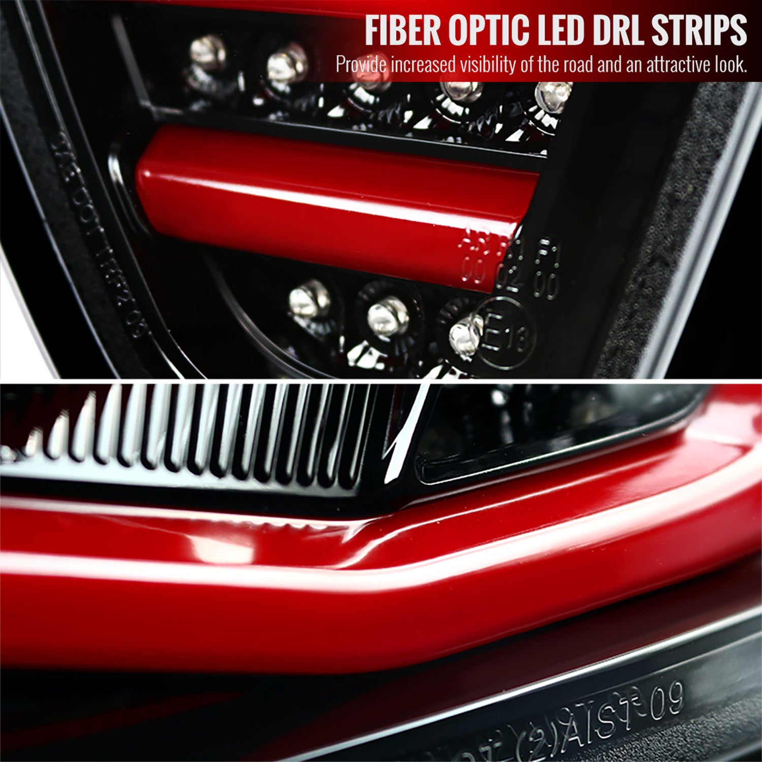 2006-2008 BMW E90 3 Series Sedan LED Tail Lights Jet Black/Clear Lens