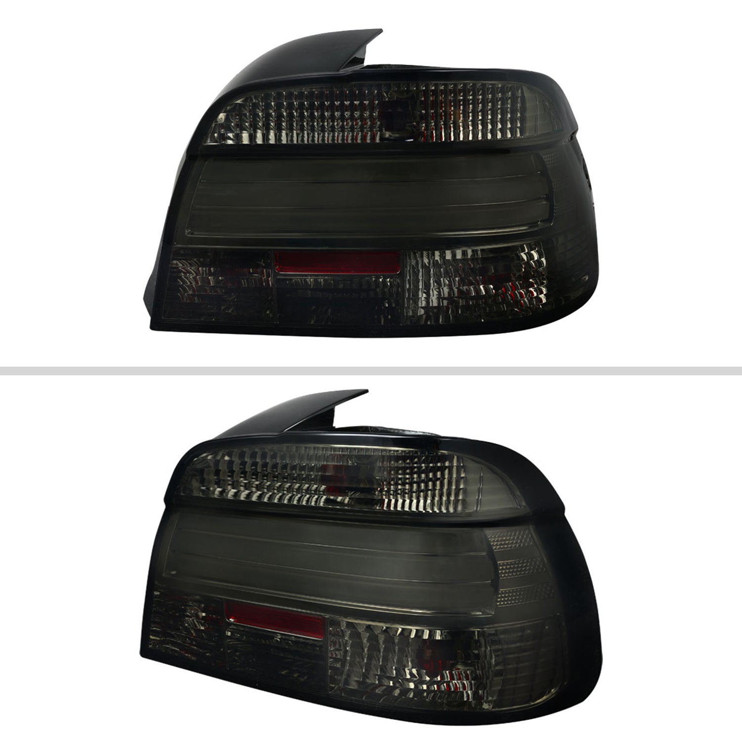 2001-2003 BMW E39 5 Series Sedan LED Tail Lights Chrome Housing/Smoke Lens