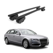 Roof Rack Cross Bars Luggage Carrier for Audi A4 2009-2012 Wagon Black 2 Pcs