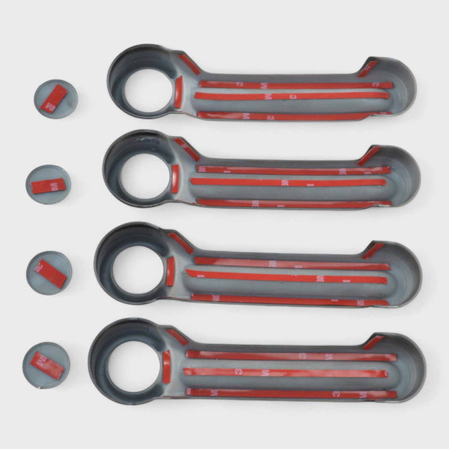 2007-2018 Jeep Wrangler Door Handle Cover Gloss Black 8Pcs ABS Plastic