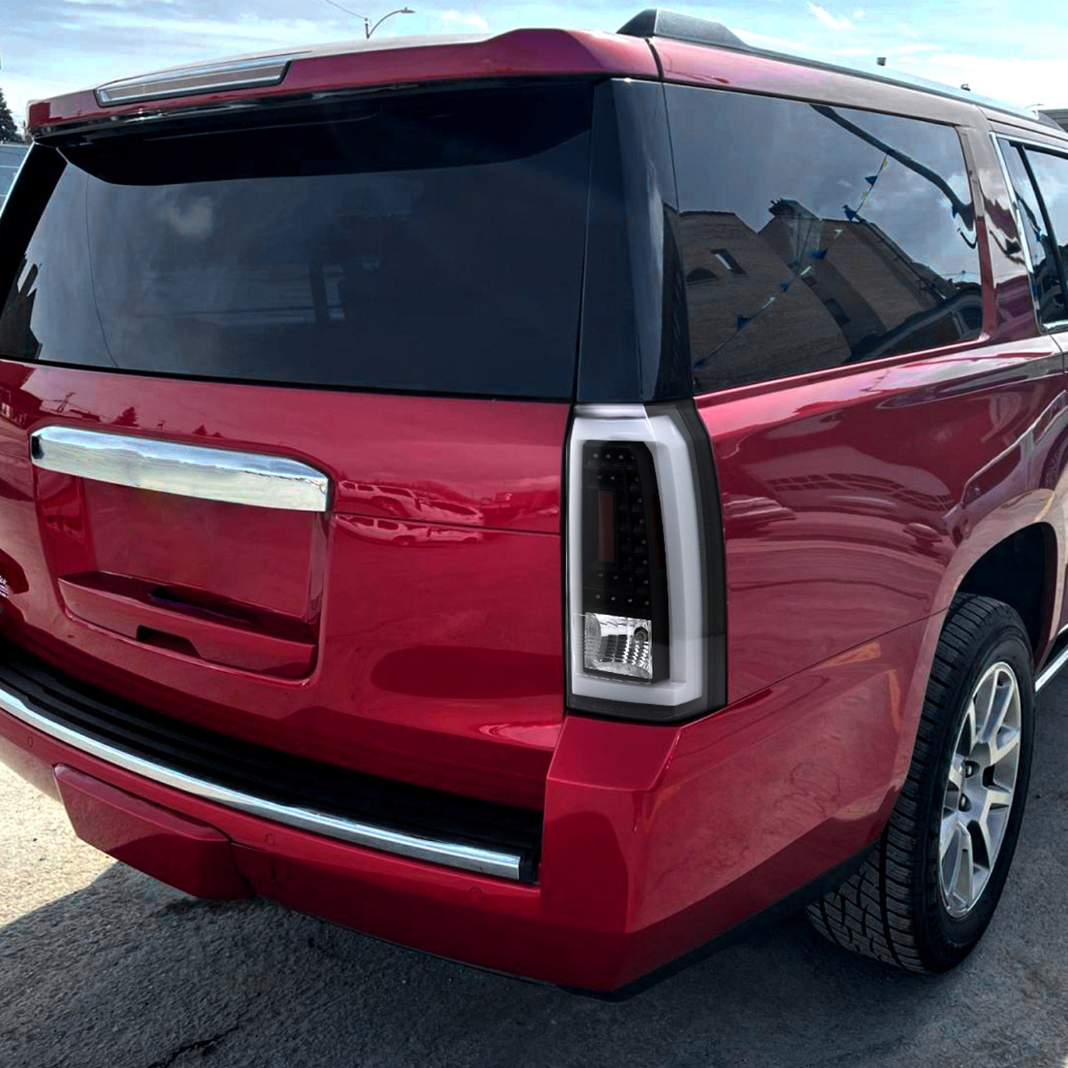 2015-2020 GMC Yukon/Yukon XL LED Tail Lights Matte Black Housing/Clear Lens