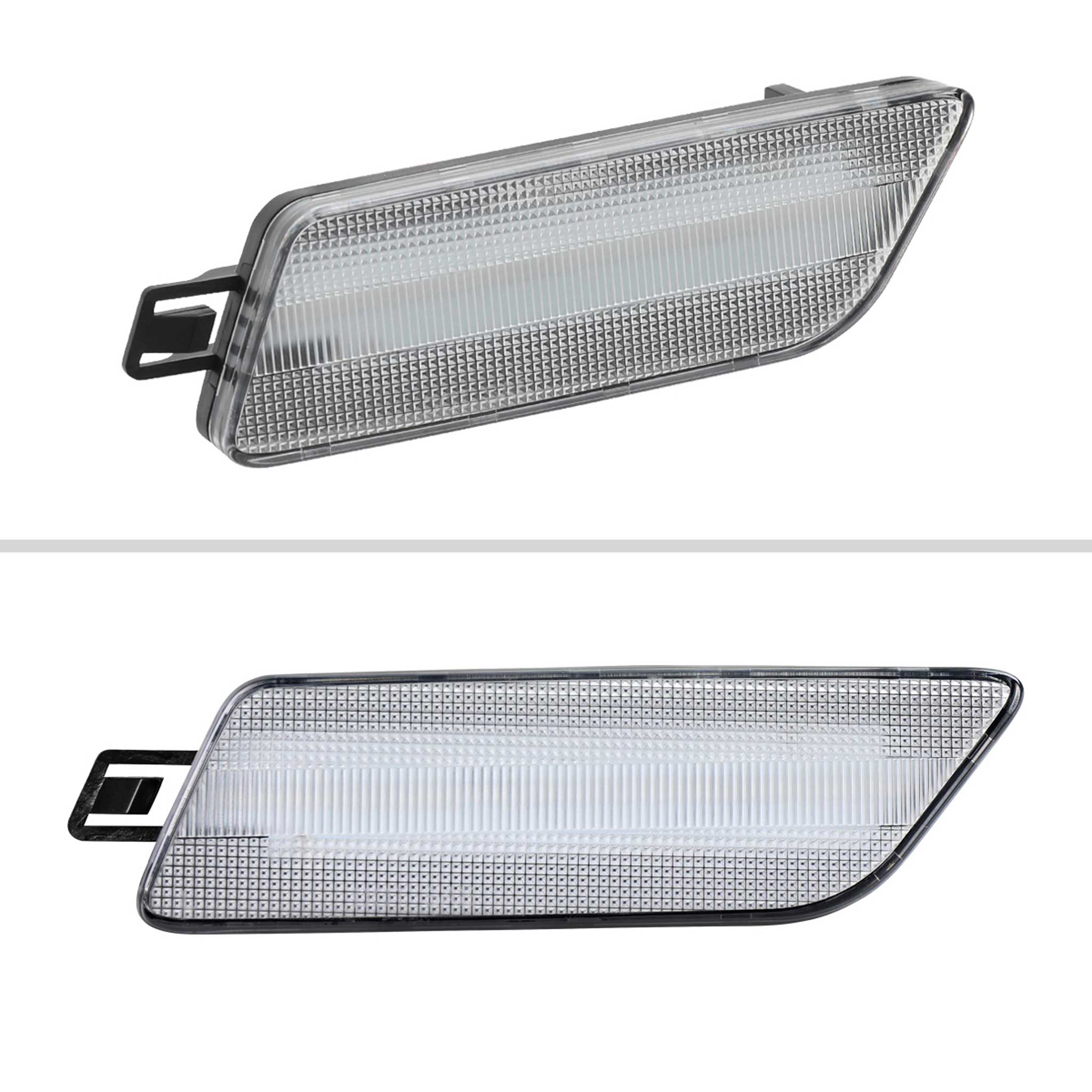 For Porsche Macan 2014-2022 Front Bumper LED Side Marker Turn Signal Lights Chrome Housing Clear Lens
