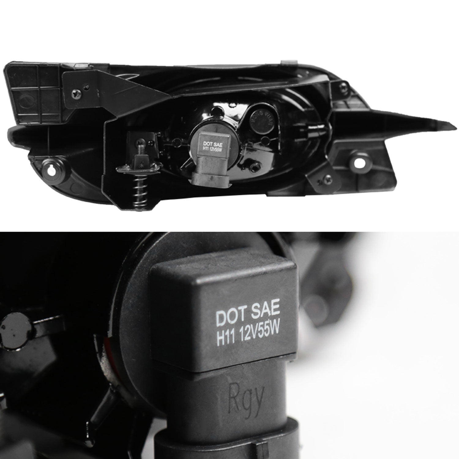 2009-2011 Honda Civic Coupe H11 Fog Lights Kit Chrome Housing/Clear Lens