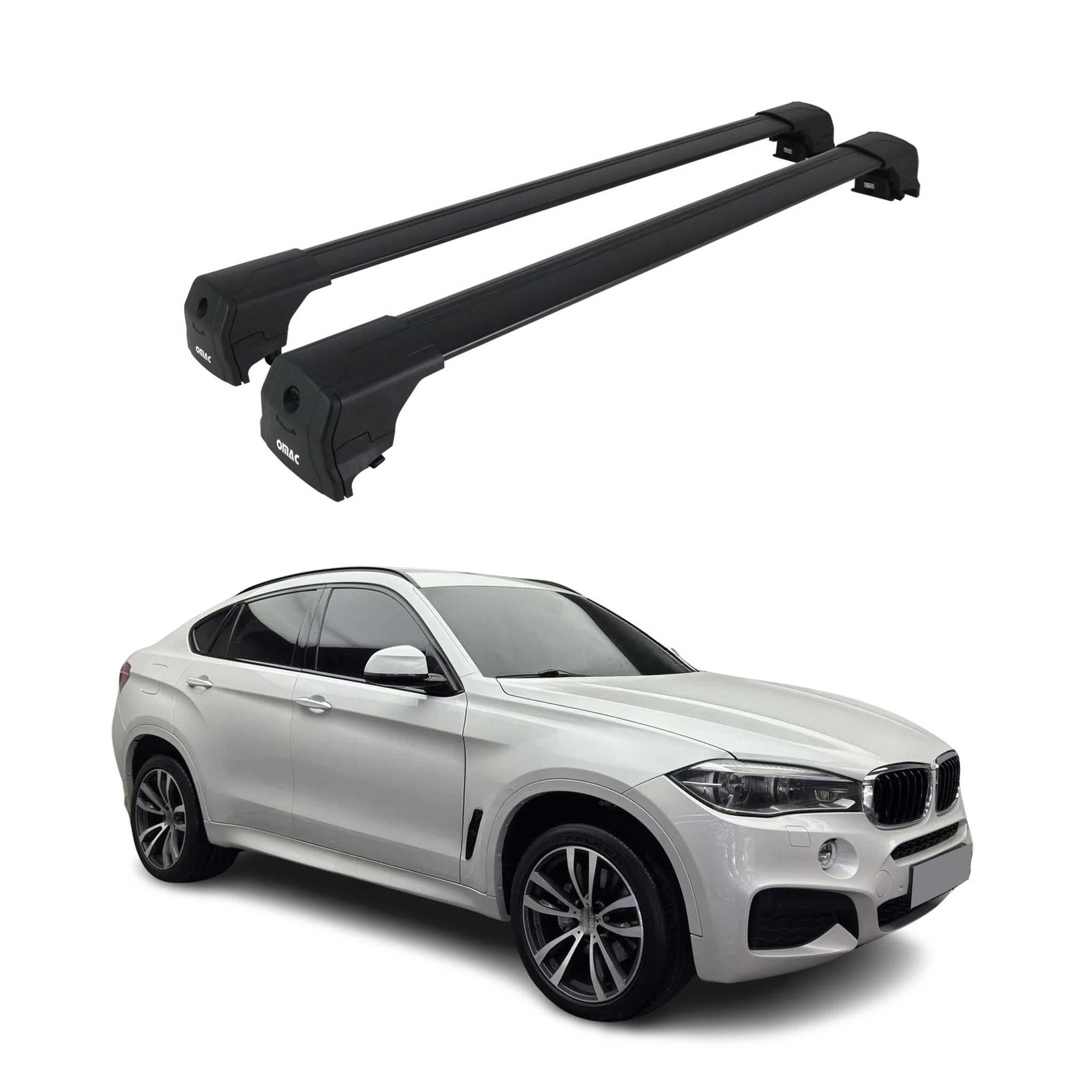 2015-2019 BMW X6 F16 Roof Rack Cross Bars Black