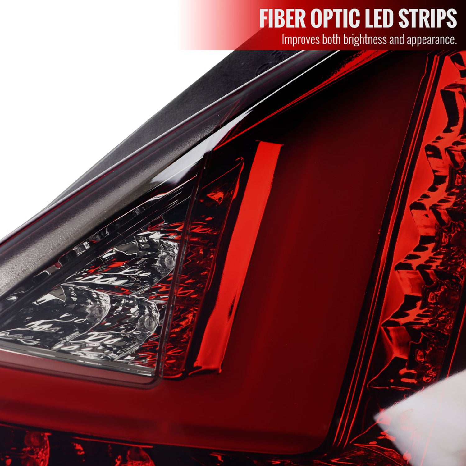 2014-2019 Ford Fiesta Hatchback LED Bar Tail Lights Chrome/Red Smoke Lens