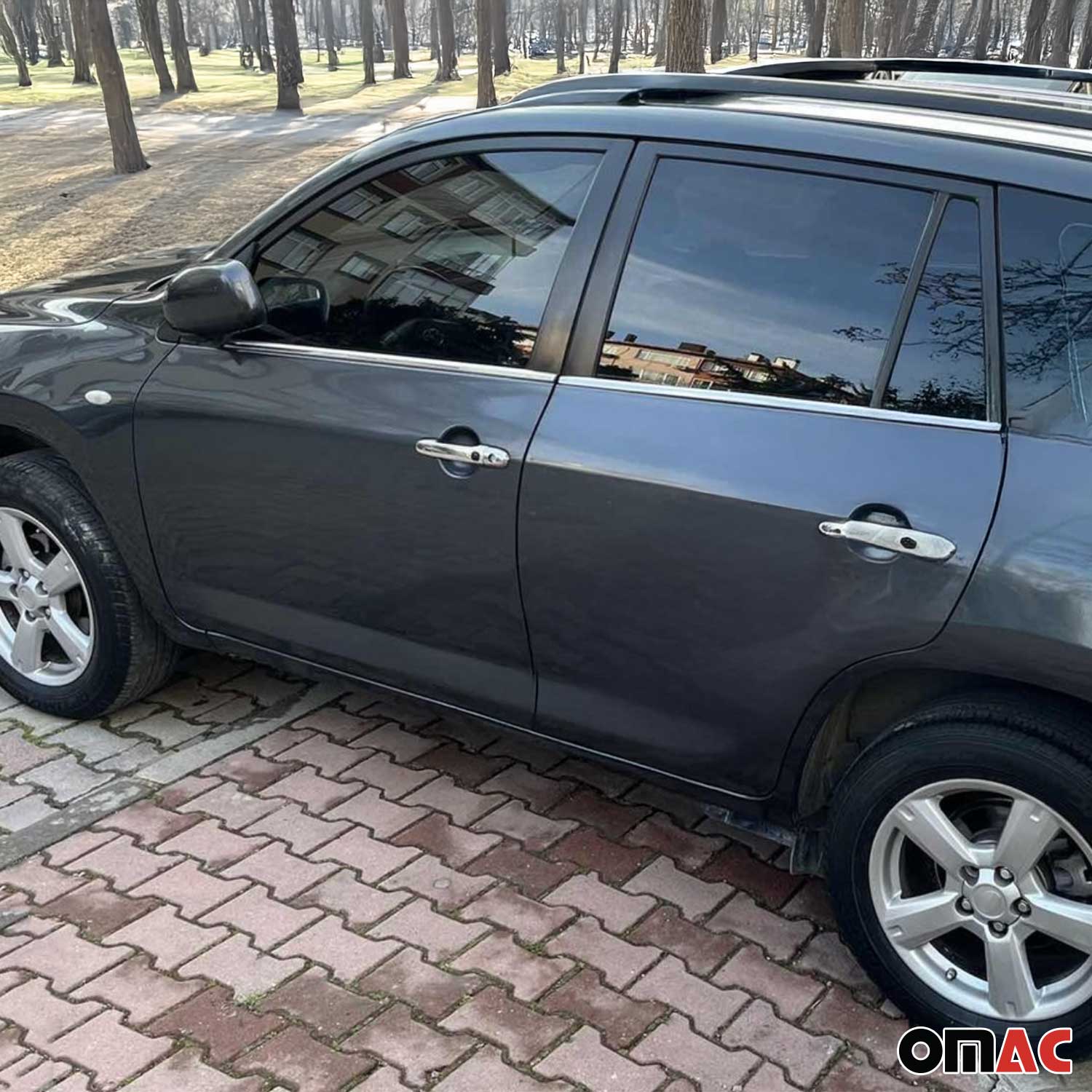 2006-2012 Toyota RAV4 Window Molding Trim Streamer Stainless Steel Silver 4 Pcs