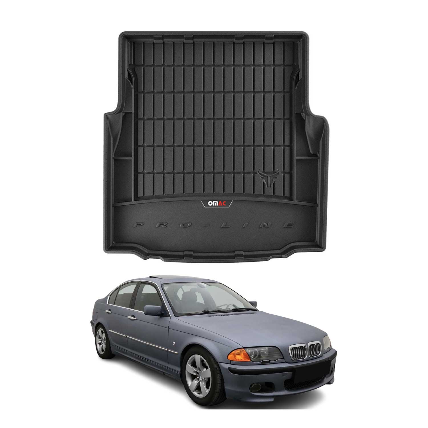 1999-2005 BMW 3 Series E46 Sedan Premium Cargo Liner Trunk Mat All Weather Heavy Duty Black