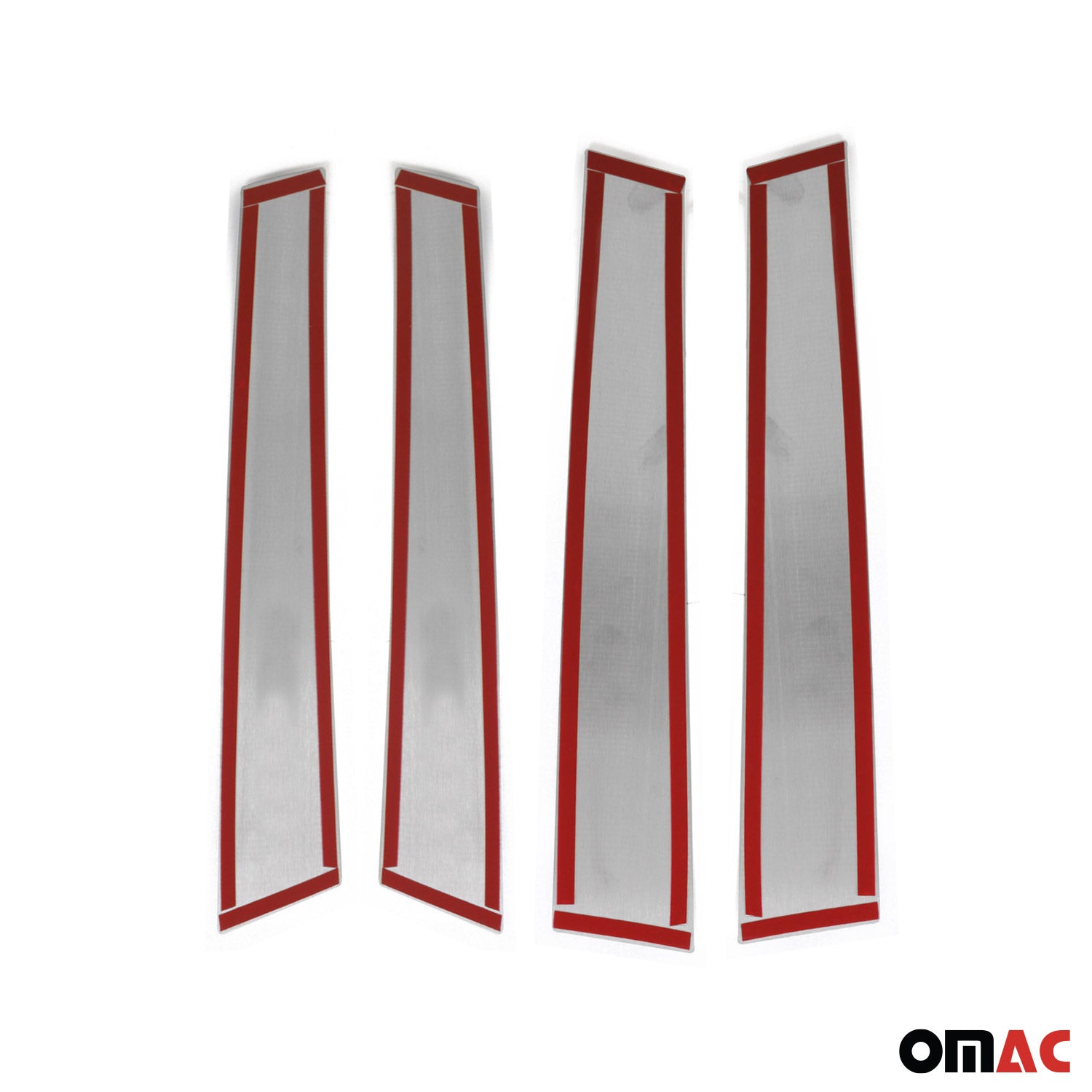 2021-2025 Hyundai Elantra Window B Pillar Posts Door Trim Stainless Steel Silver 4x