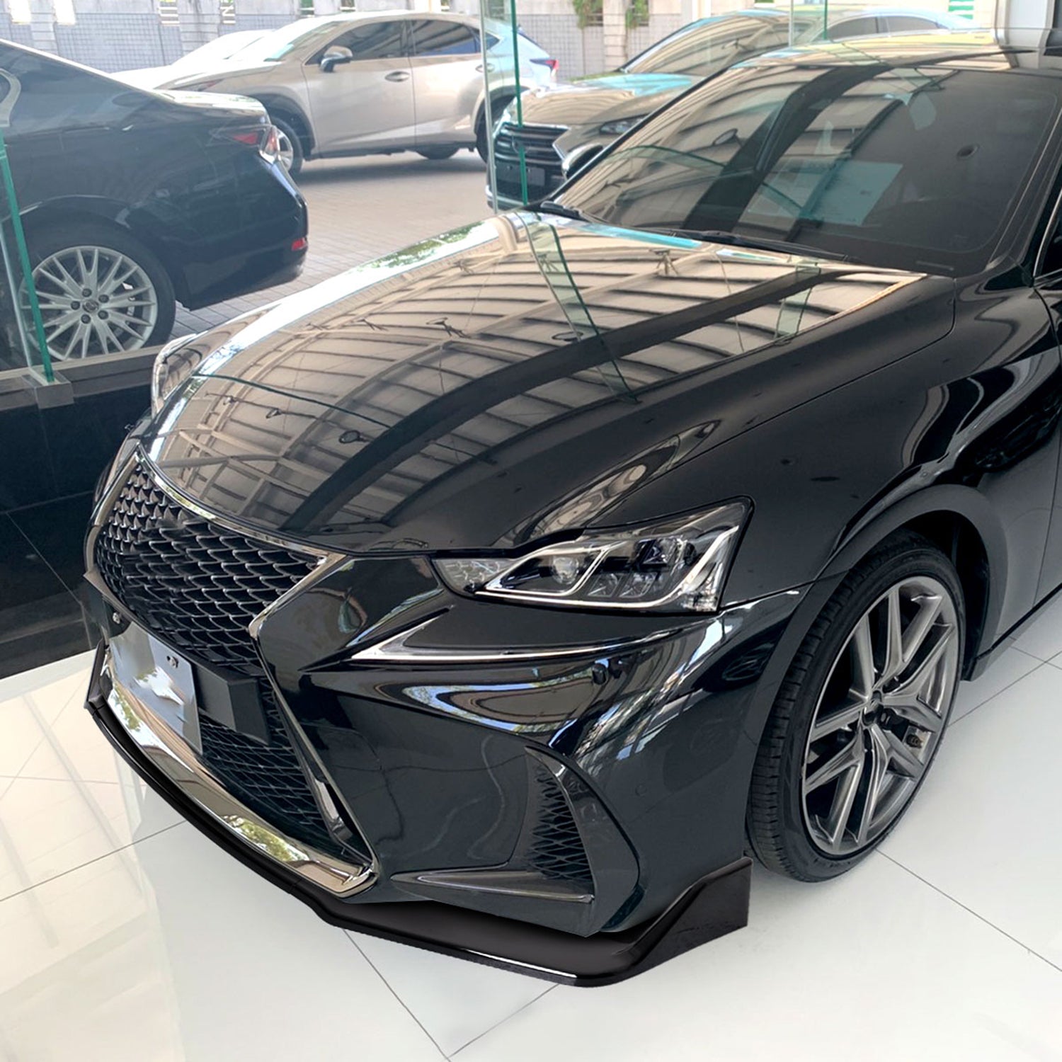 2017-2020 Lexus IS200t/IS300/IS350 Glossy Black Front Bumper Lip Splitter Kit