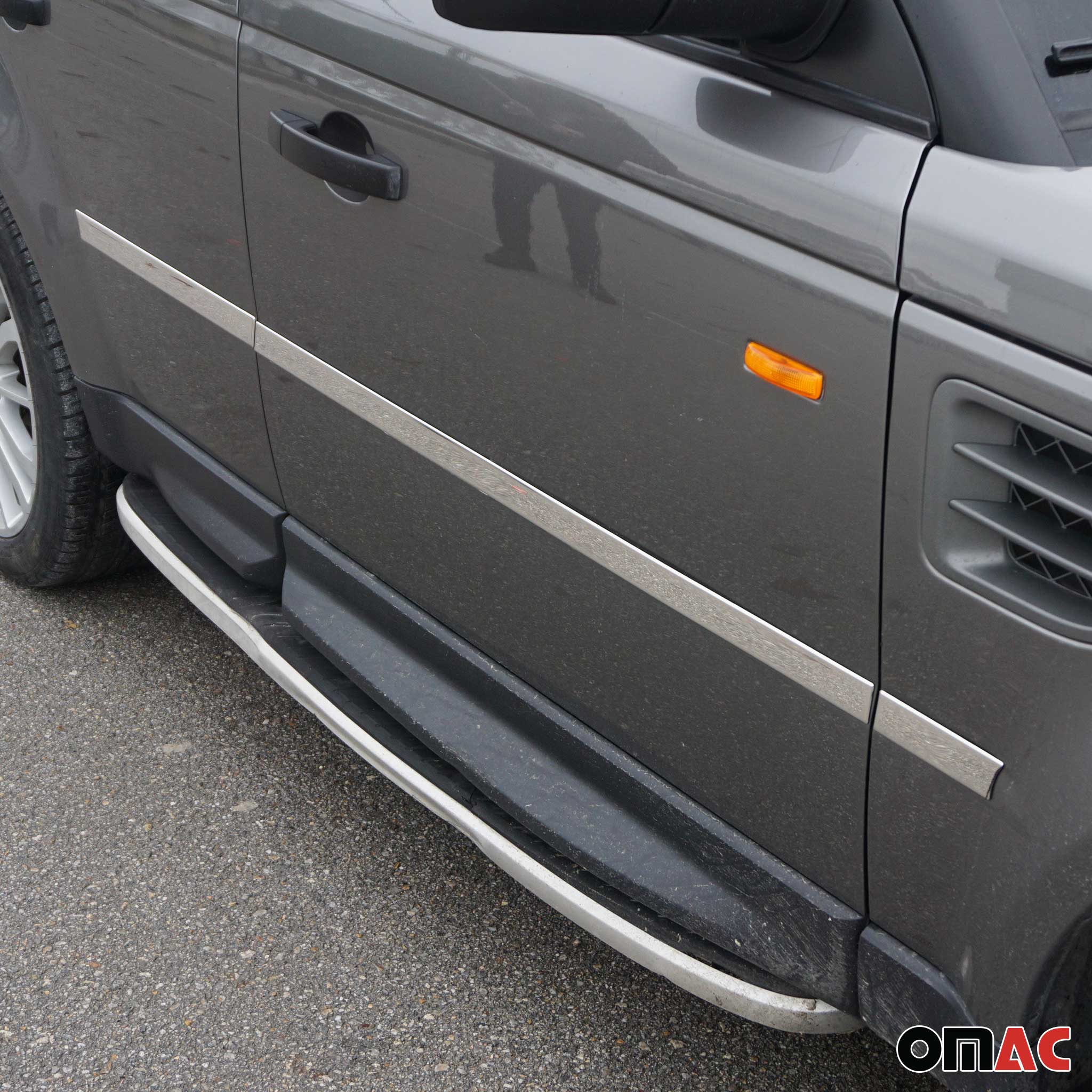 2006-2009 Land Rover Range Rover Sport Side Door Molding Trim Stainless Steel Silver