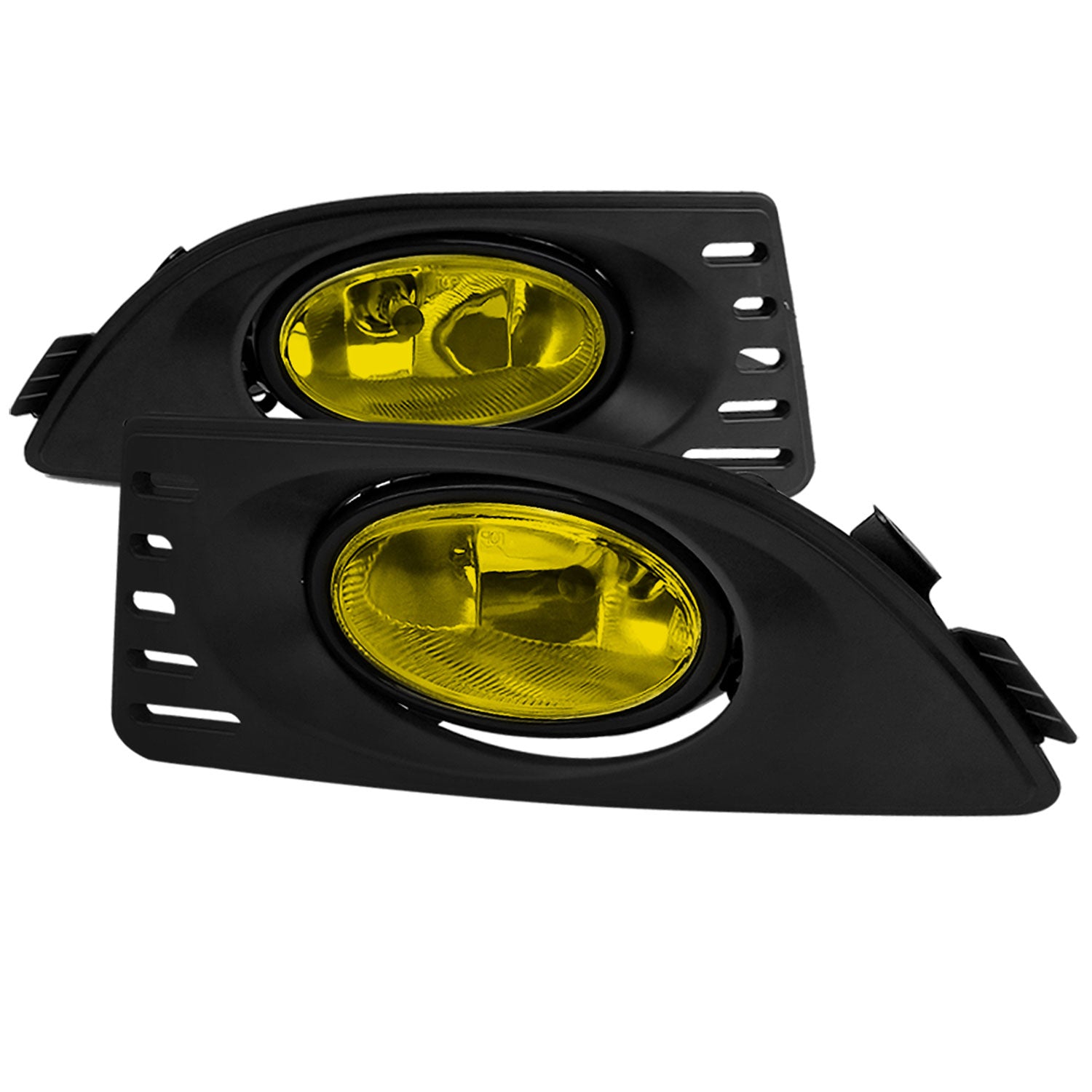 2005-2007 Acura RSX H11 Fog Lights Kit Chrome Housing/Yellow Lens
