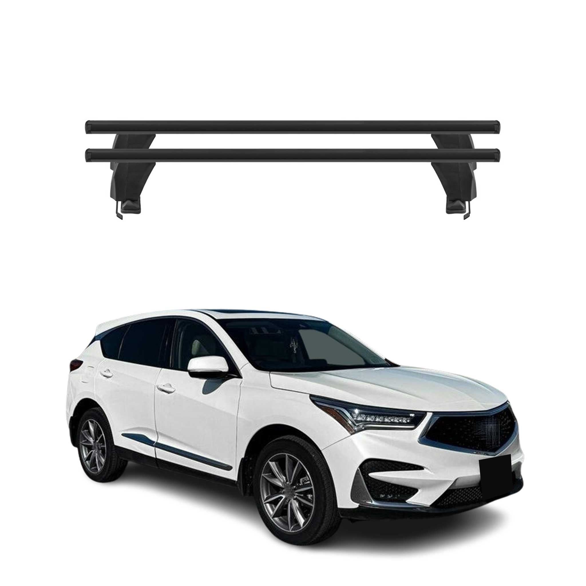 Top Roof Racks Cross Bars fits Acura RDX III 2019-2026 2Pcs Black Aluminium